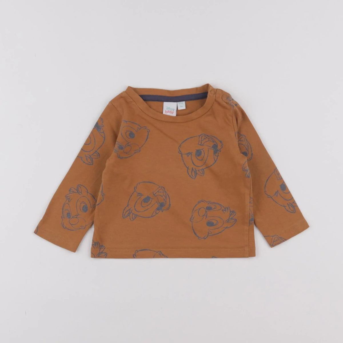 Vertbaudet - tee-shirt marron - 6 mois