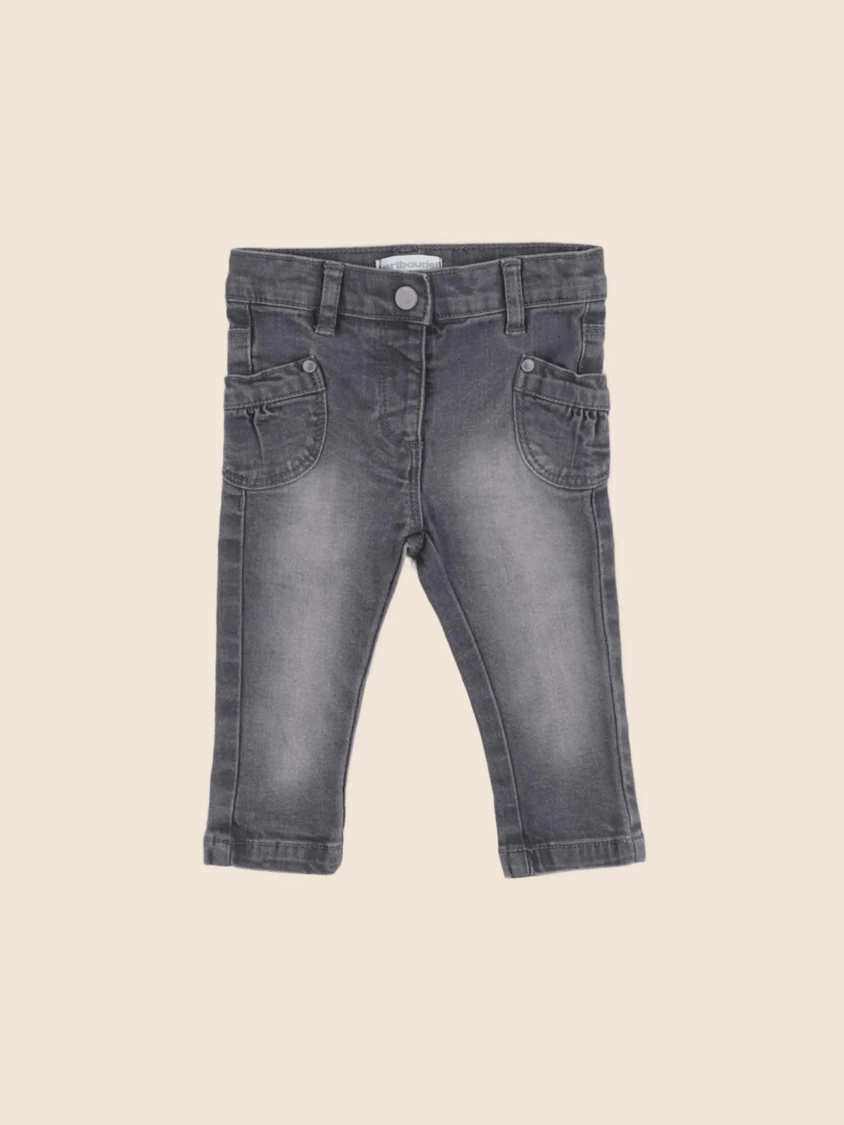 Vertbaudet - jean gris - 6 mois