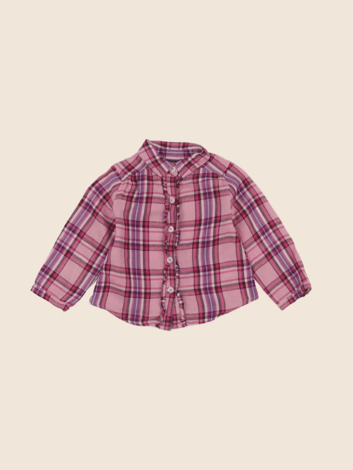 GAP - chemise rose - 6/12 mois