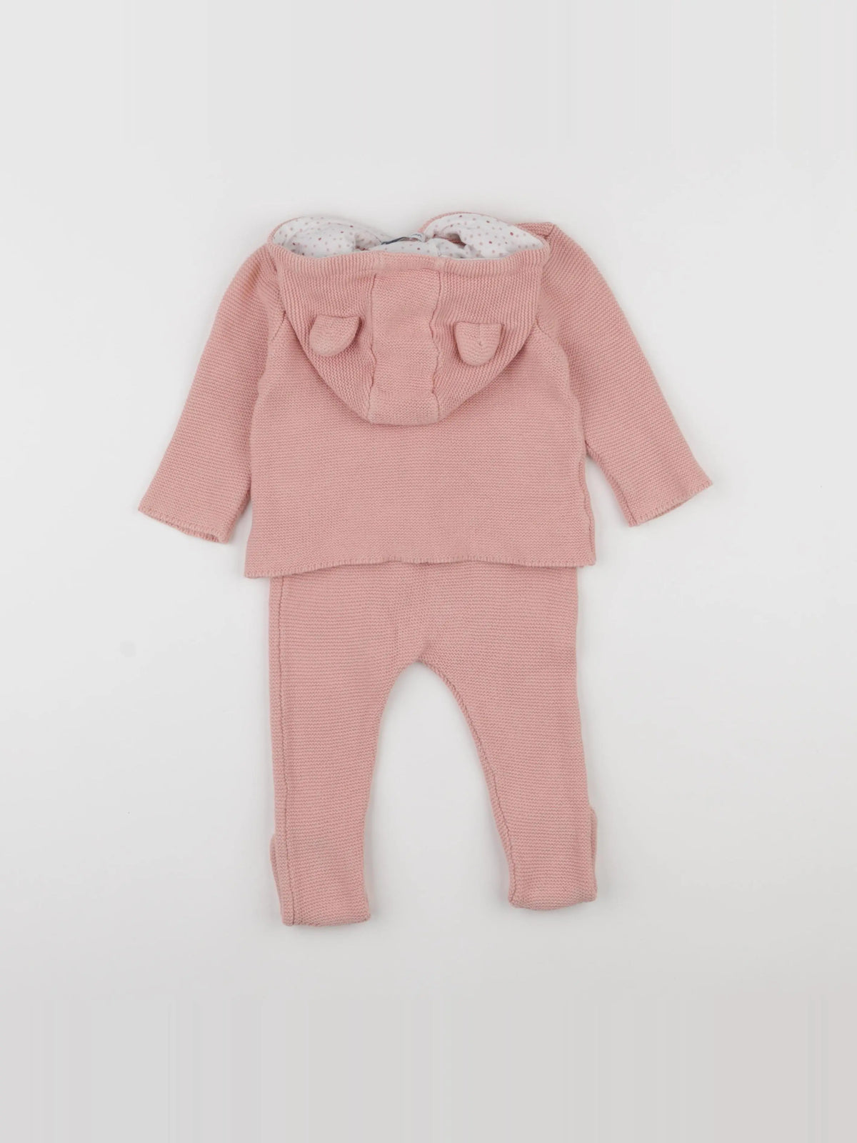 Vertbaudet - ensemble rose - 12 mois