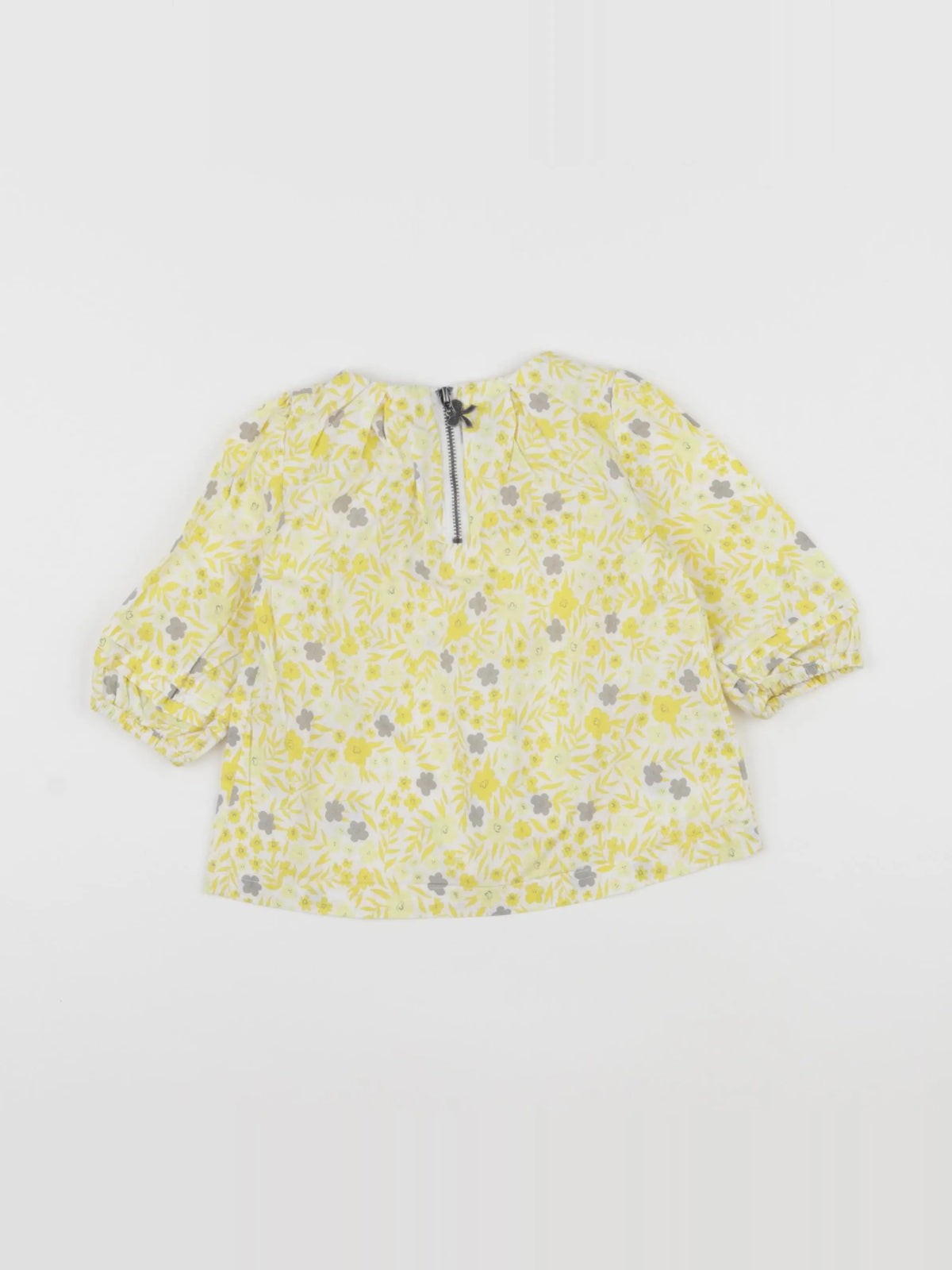 Vertbaudet - robe blanc, jaune - 2 ans