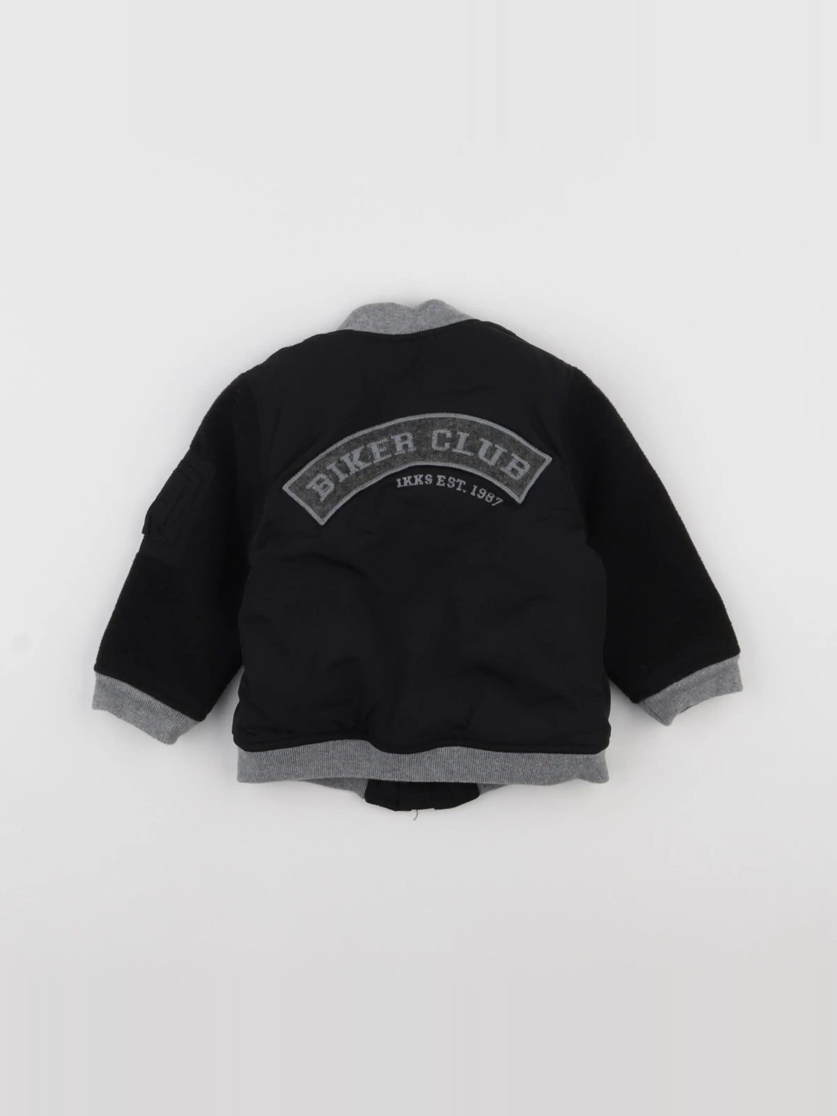 IKKS - veste doublé, imprimé au dos noir - 12 mois