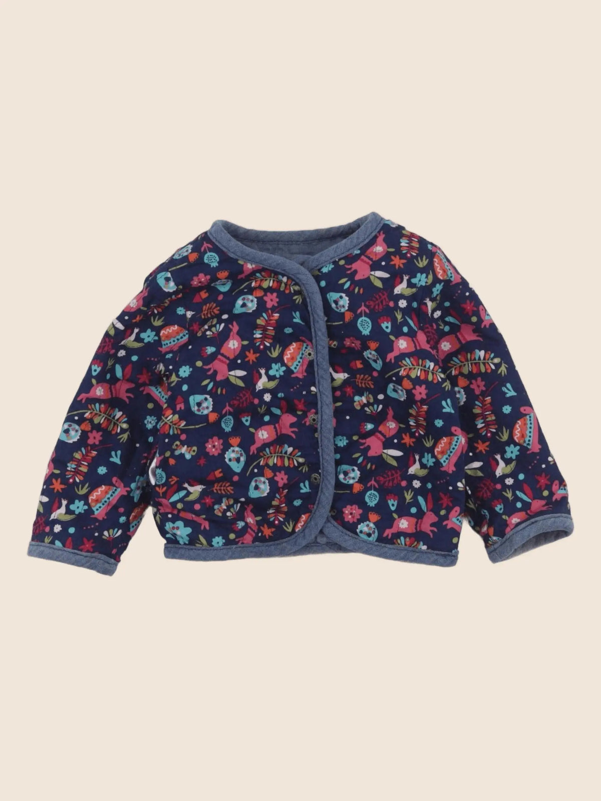 Vertbaudet - veste réversible bleu - 6 mois