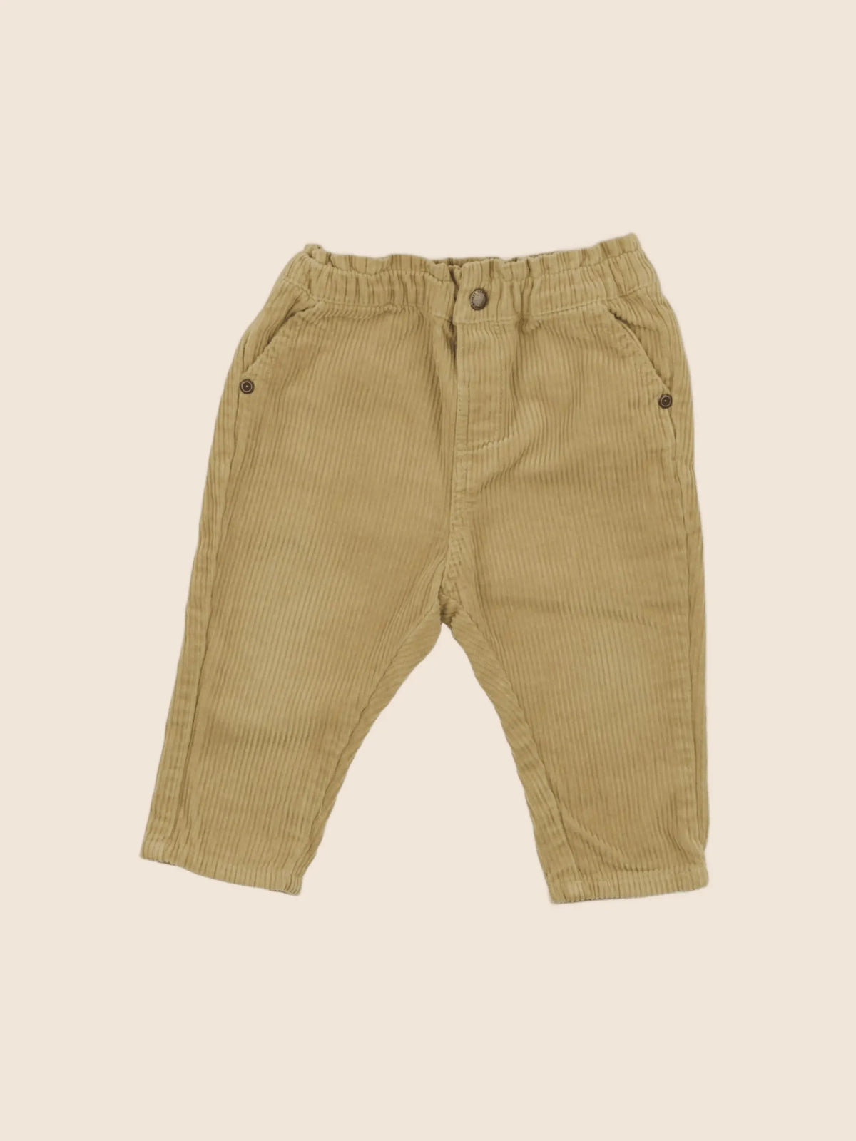 Vertbaudet - pantalon jaune - 9 mois