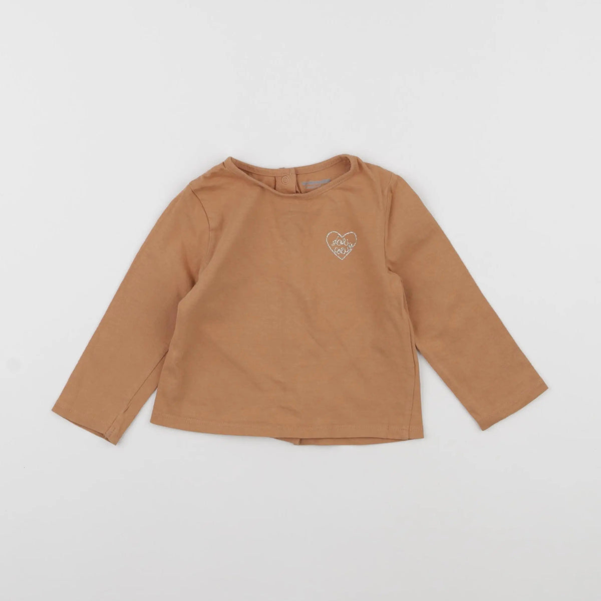 Vertbaudet - tee-shirt marron - 9 mois
