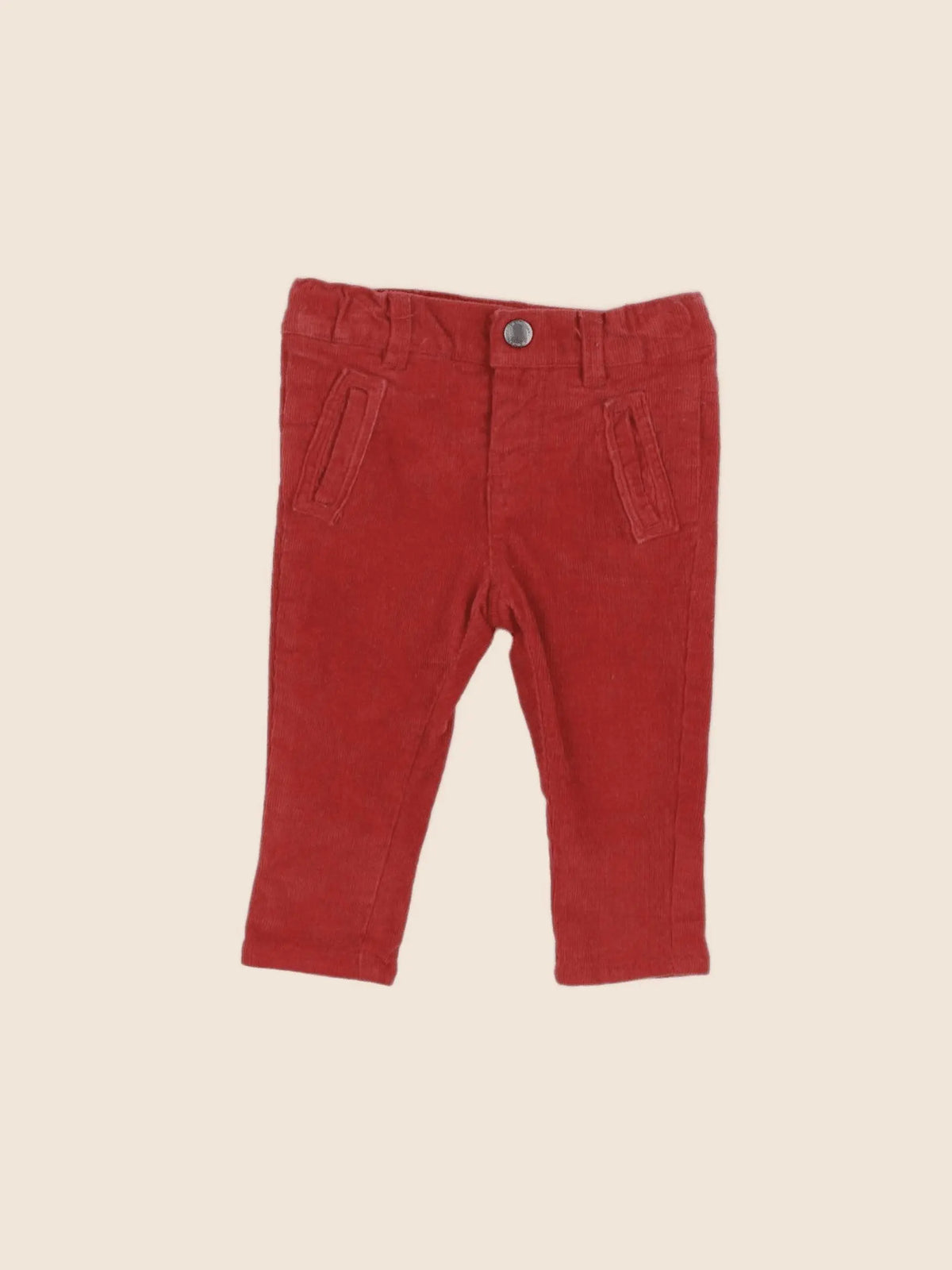 Vertbaudet - pantalon doublé rouge - 3 mois