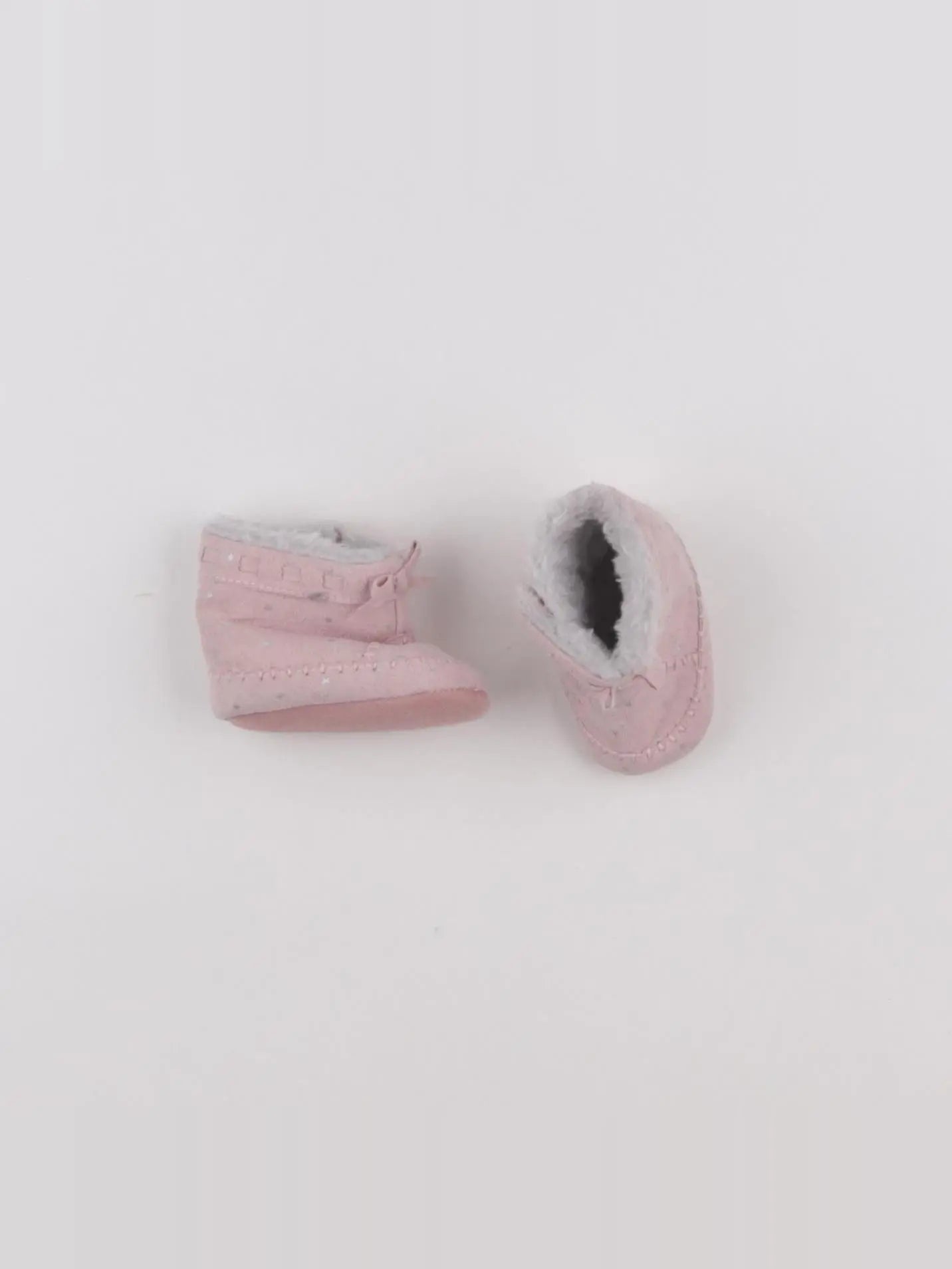 Tape à l'oeil - chaussons rose - 3/6 mois