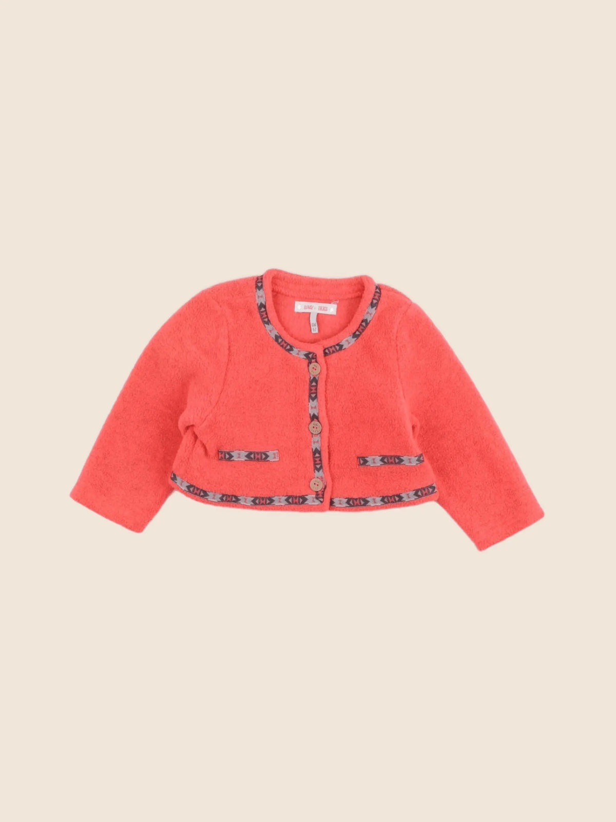 IKKS - gilet rose fluo - 6 mois