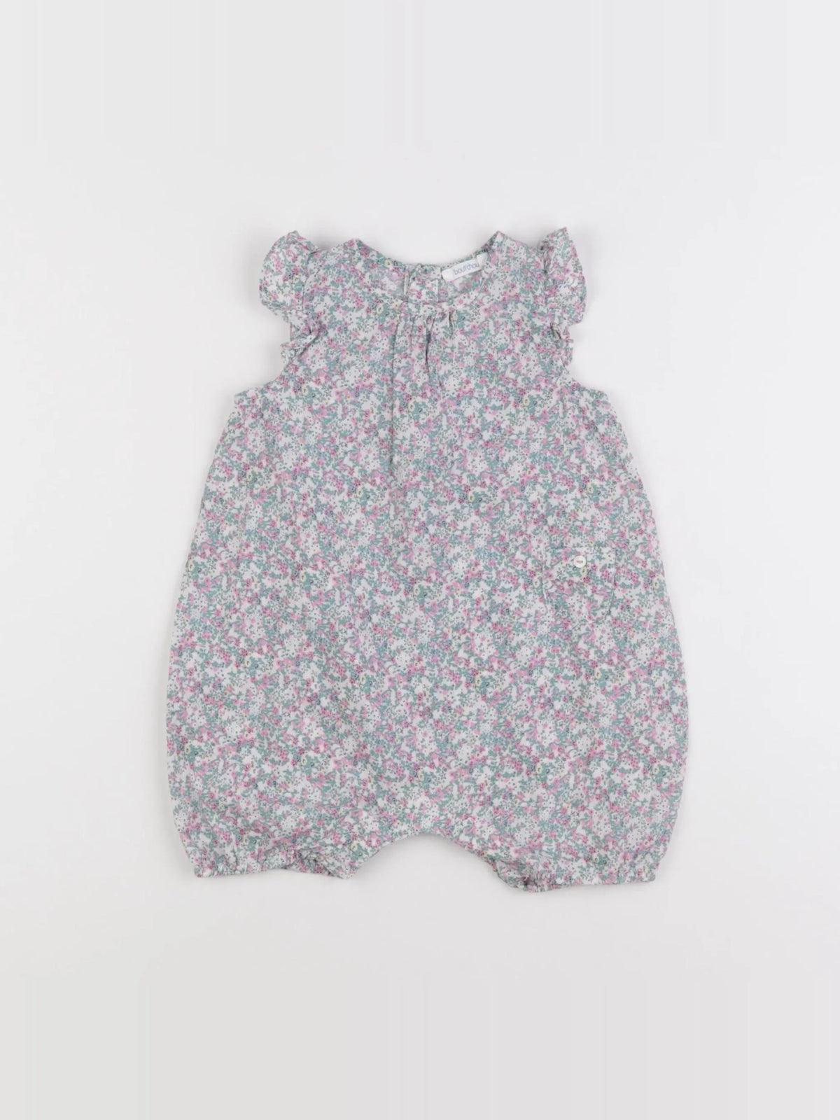 Boutchou - combinaison vert, violet - 6 mois