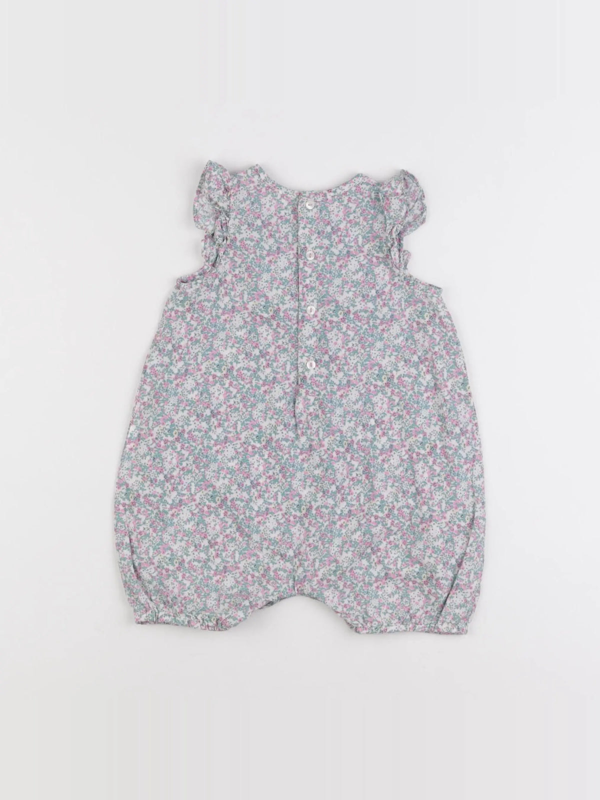 Boutchou - combinaison vert, violet - 6 mois