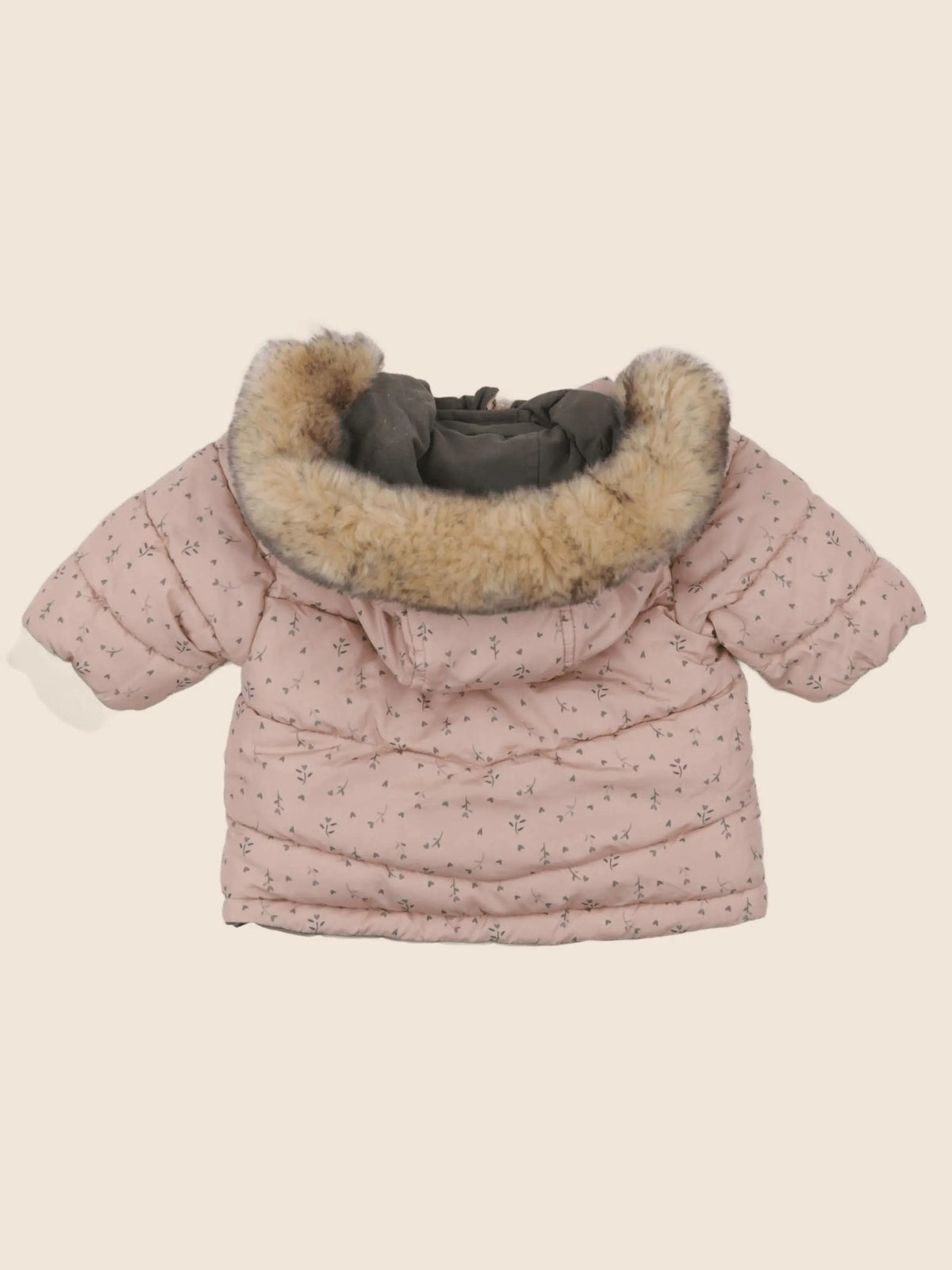 Vertbaudet - manteau vert, rose - 3 mois
