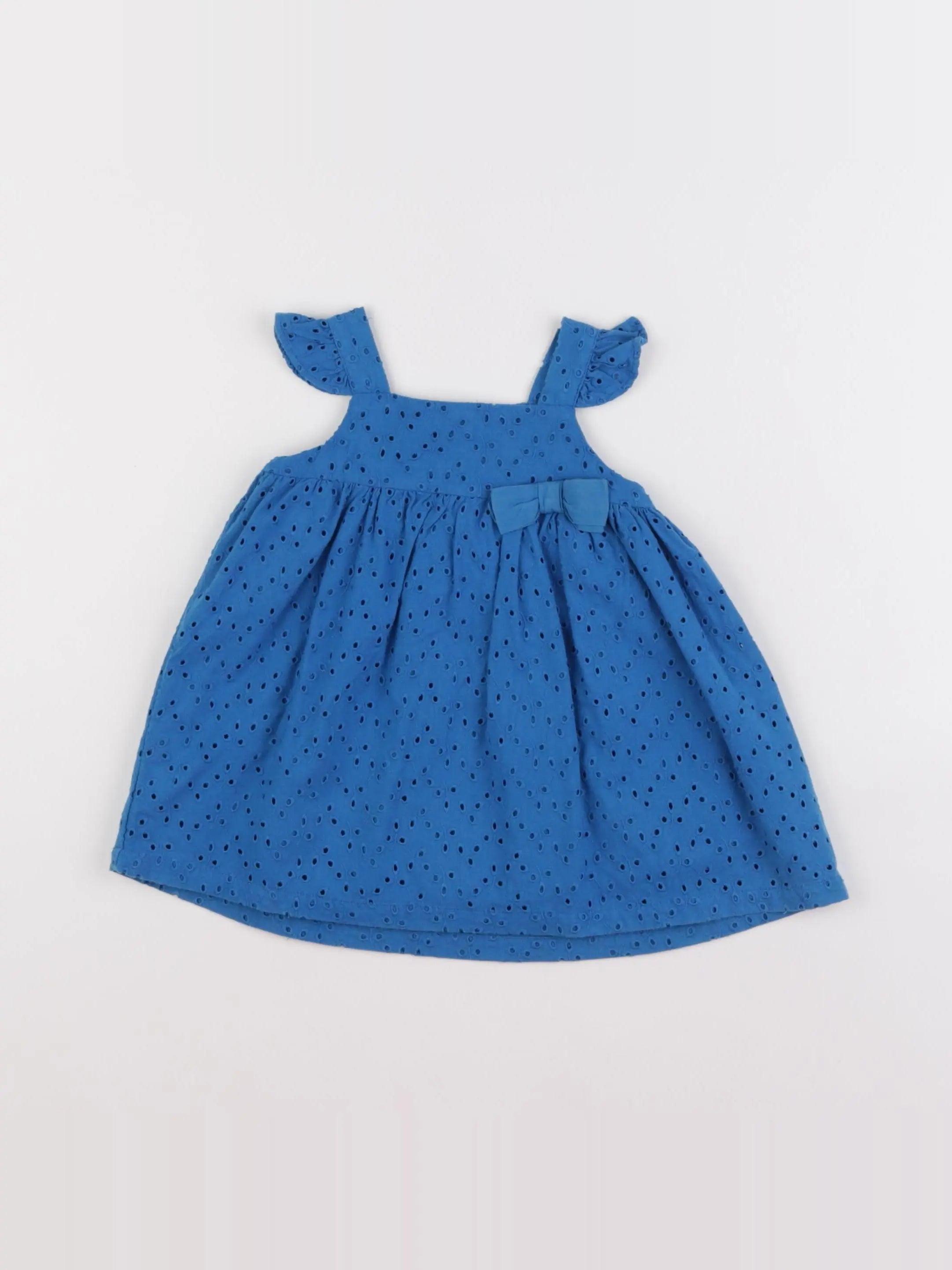 Petit Bateau - robe bleu - 6 mois