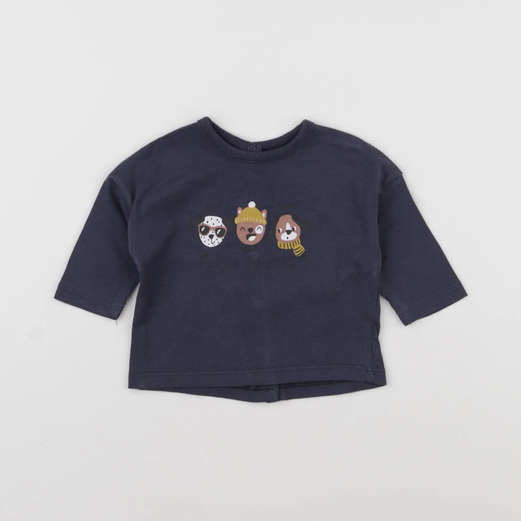 Vertbaudet - tee-shirt bleu - 3 mois