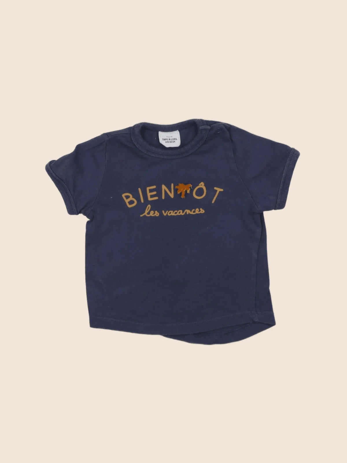 Tape à l'oeil - tee-shirt bleu - 6 mois
