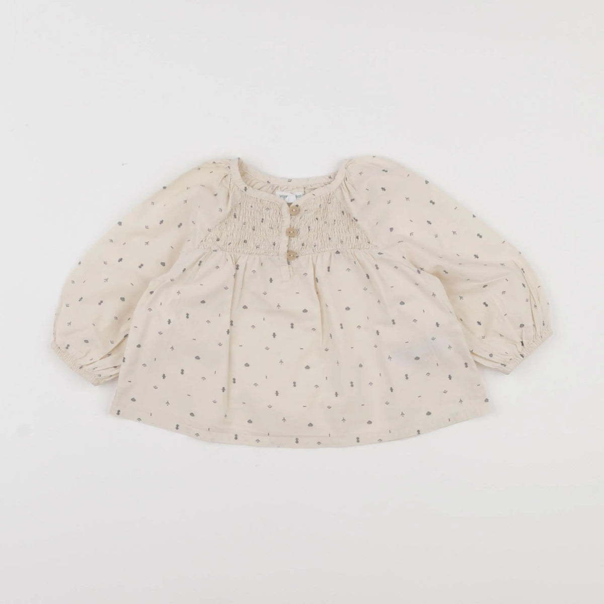 Vertbaudet - blouse beige - 12 mois