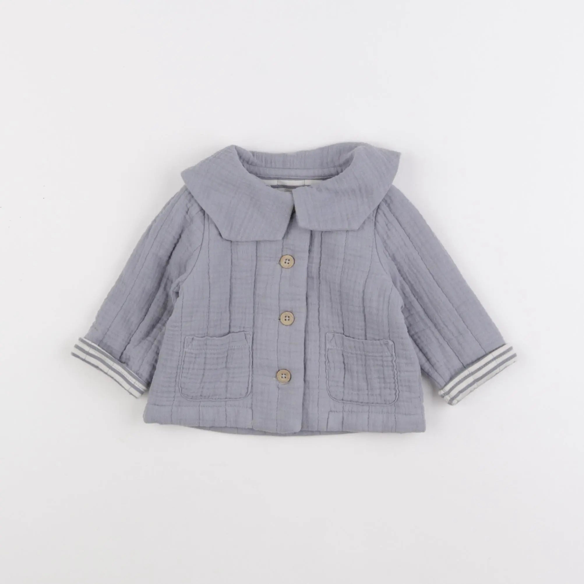 Vertbaudet - veste gris - 3 mois
