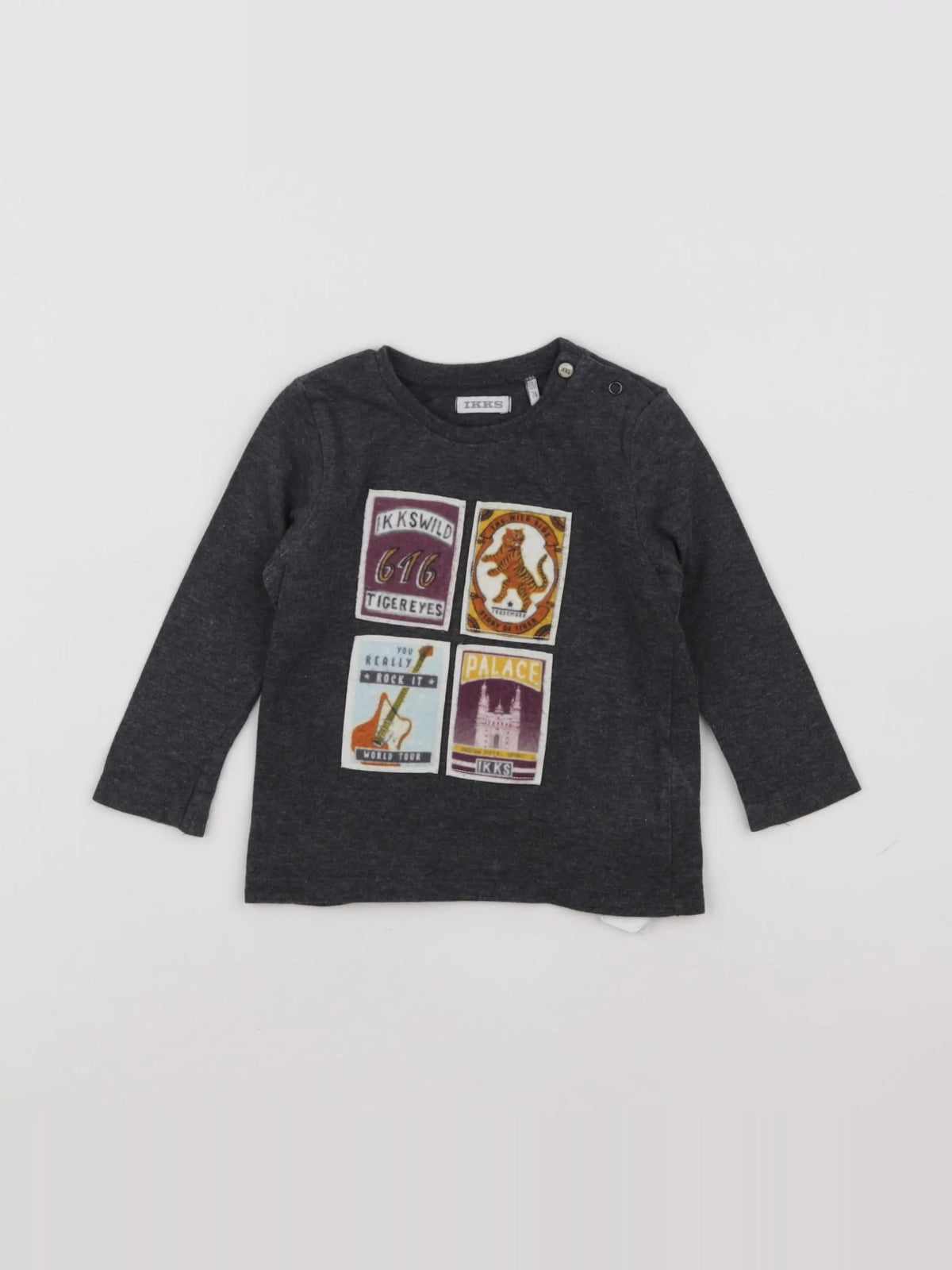 IKKS - tee-shirt gris - 12 mois