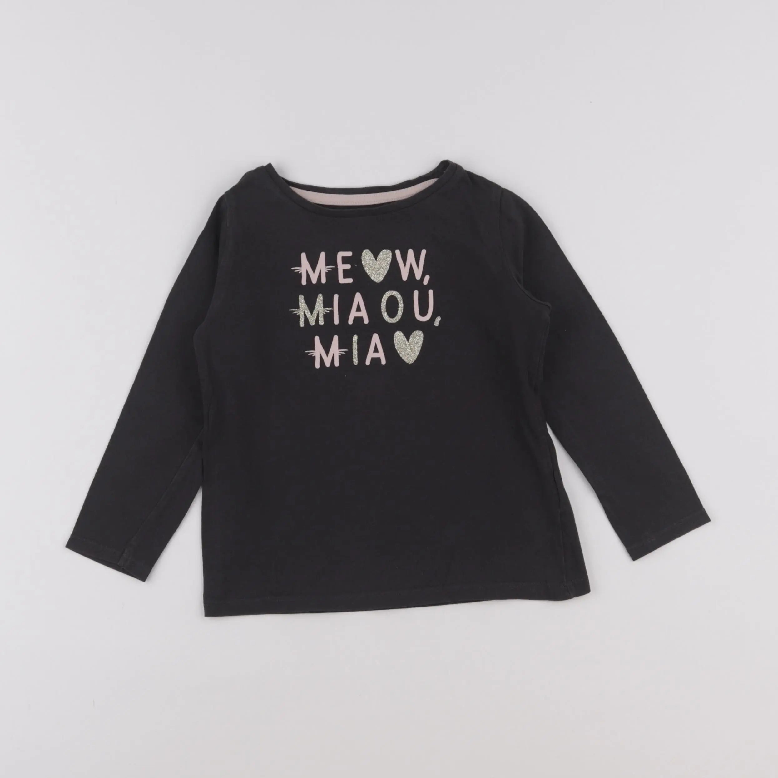 Vertbaudet - tee-shirt gris - 4 ans