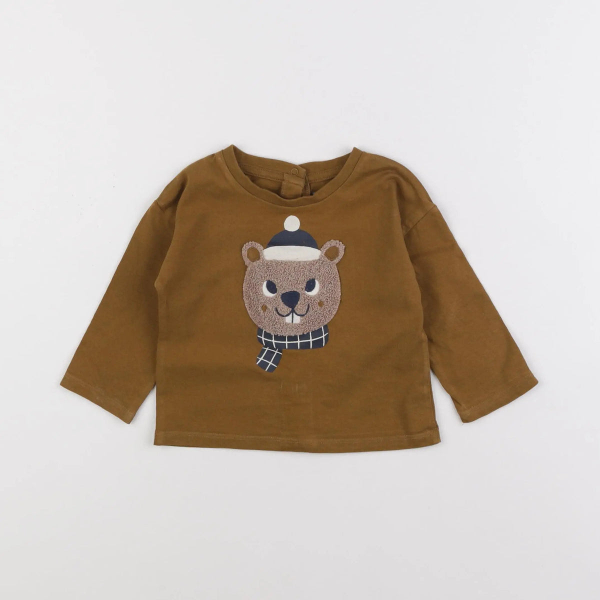 Vertbaudet - tee-shirt marron - 9 mois