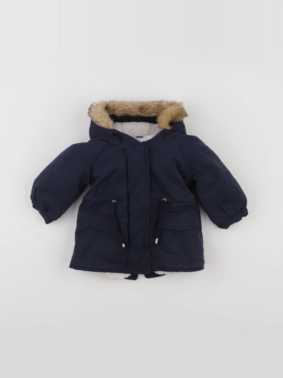 Vertbaudet - manteau bleu - 9 mois