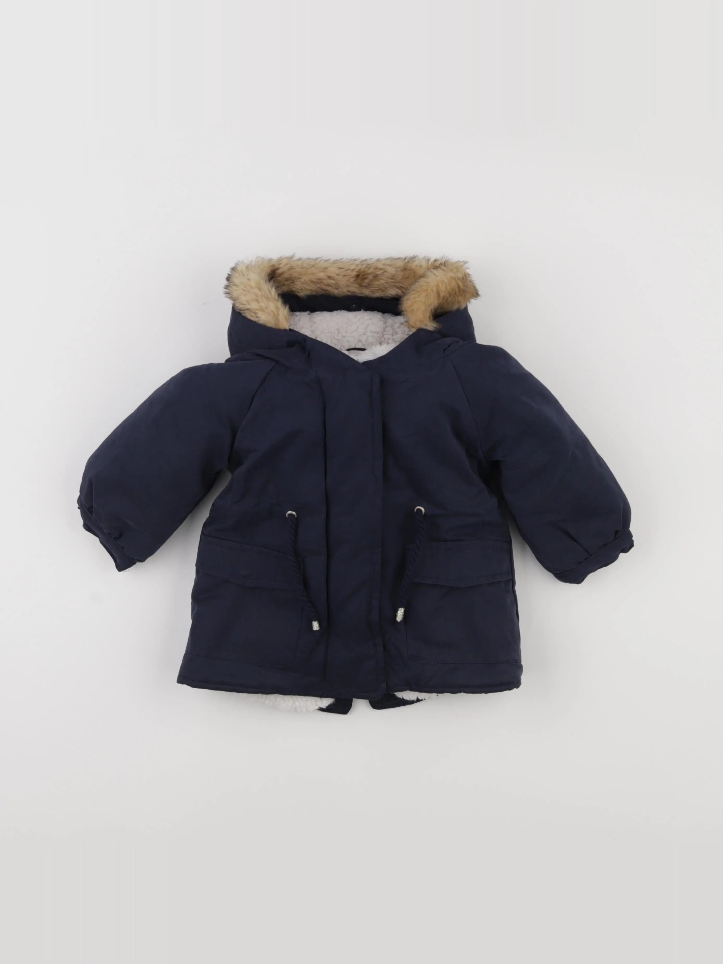 Vertbaudet - manteau bleu - 9 mois
