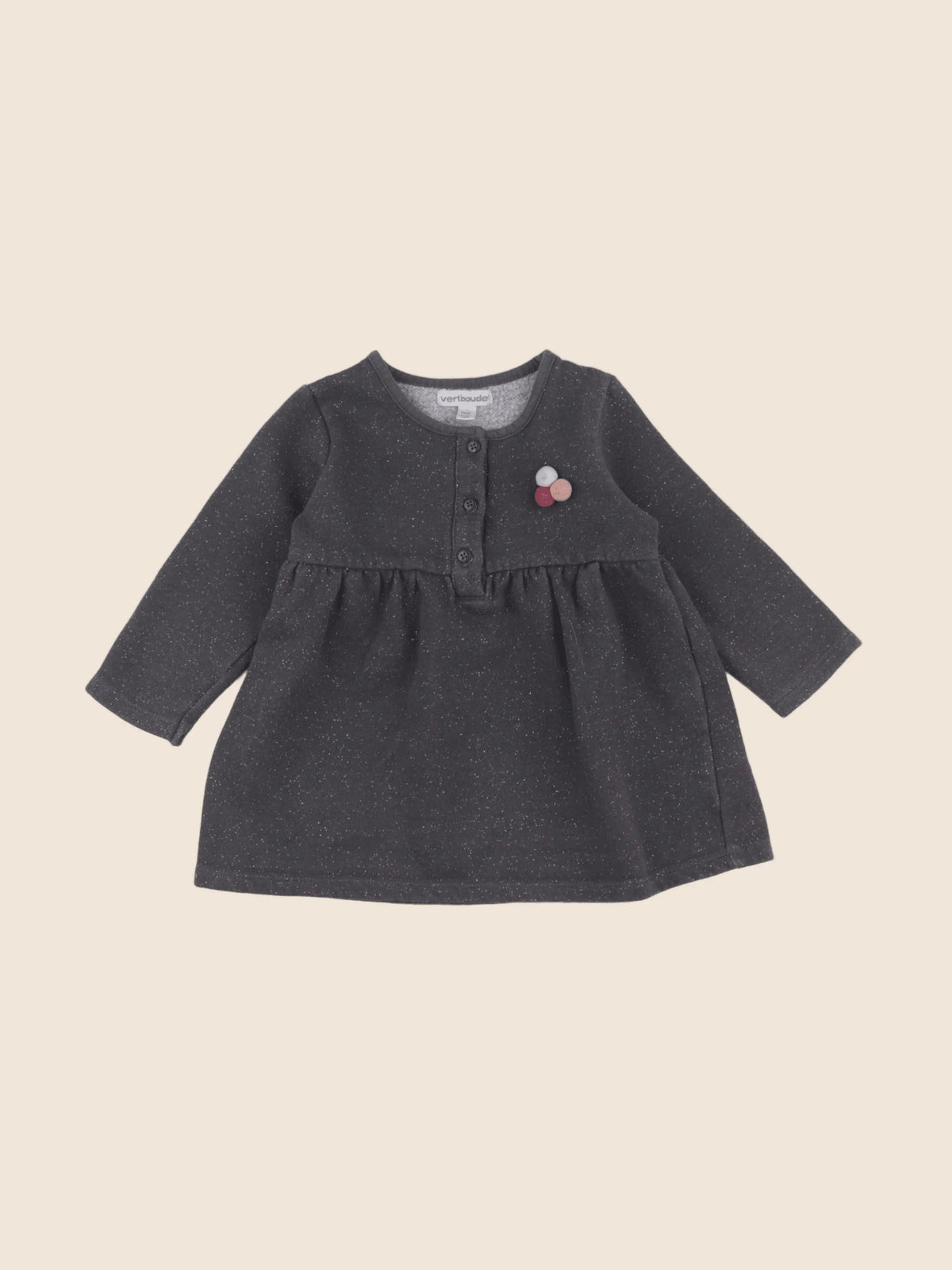 Vertbaudet - robe gris - 12 mois
