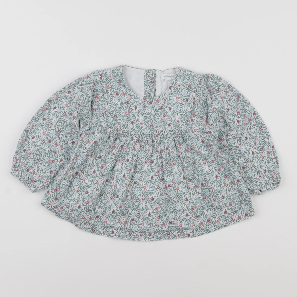 Vertbaudet - blouse vert - 18 mois