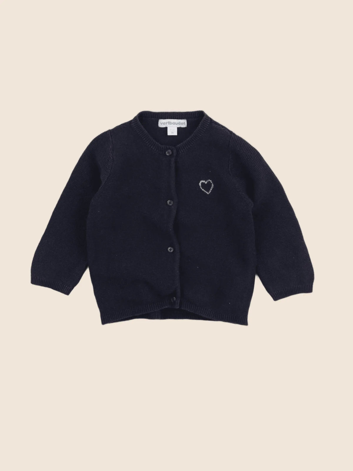 Vertbaudet - gilet bleu - 6 mois