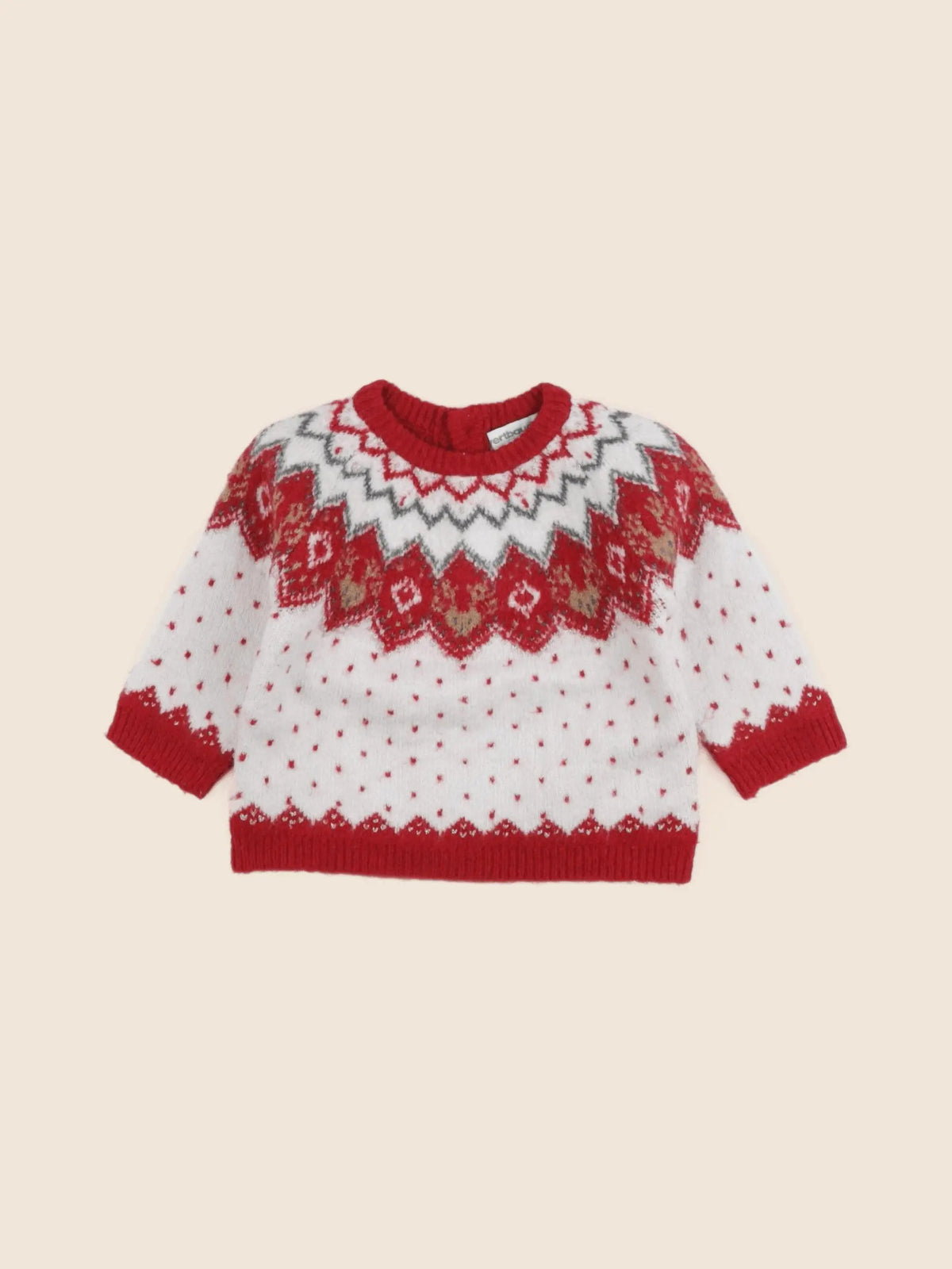 Vertbaudet - pull rouge - 6 mois