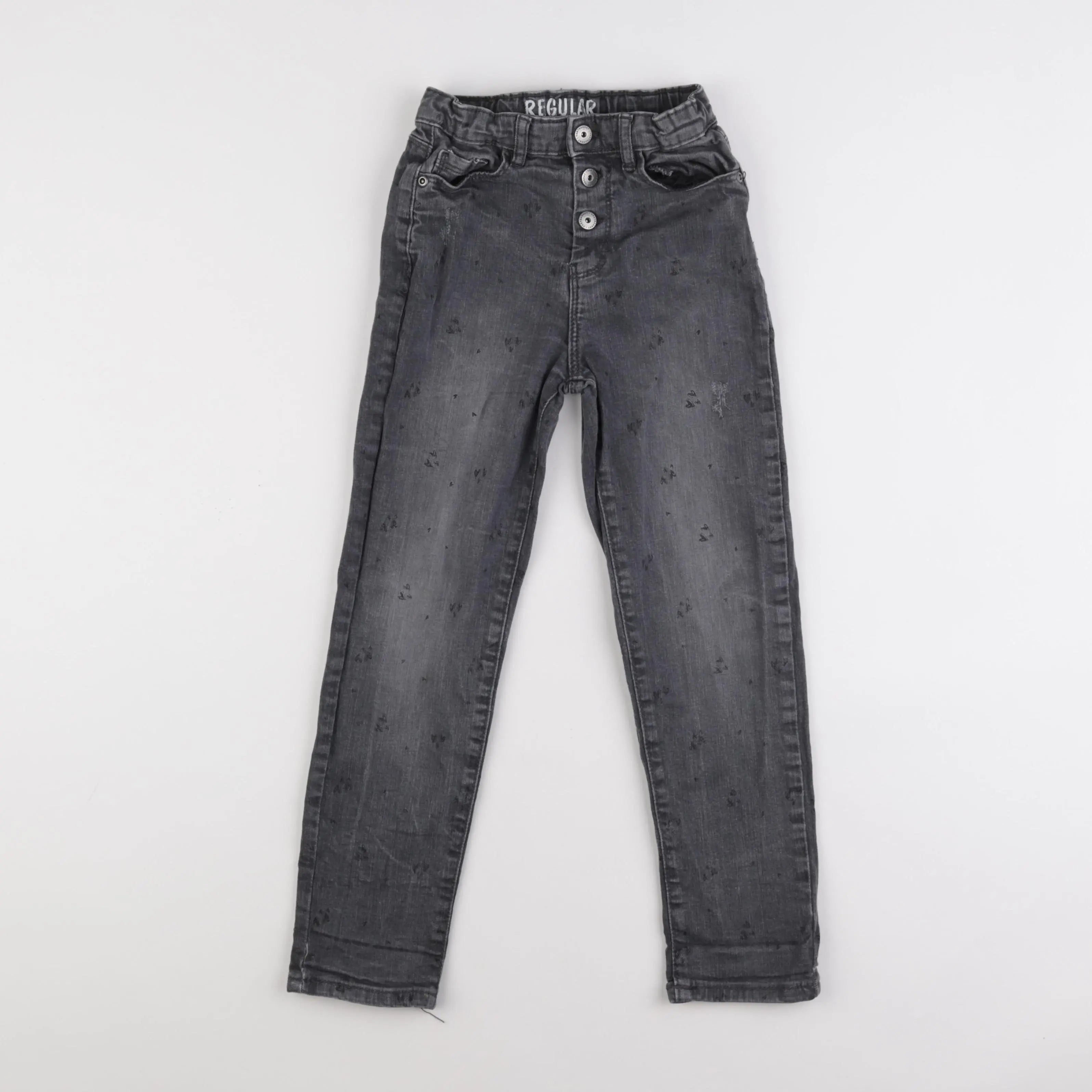 Vertbaudet - jean gris - 8 ans