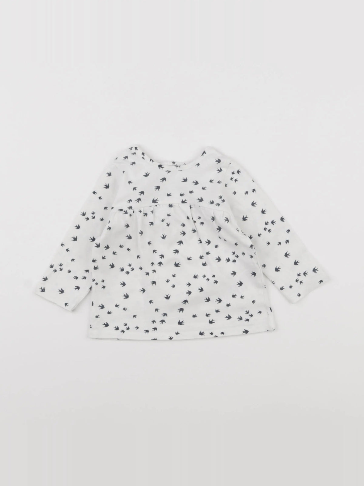 Vertbaudet - tee-shirt blanc, bleu - 6 mois