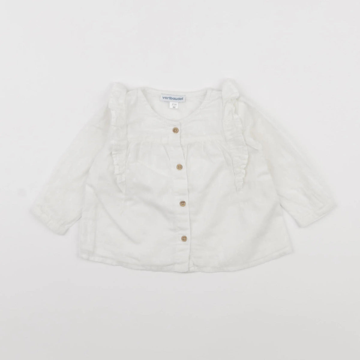 Vertbaudet - blouse blanc - 6 mois