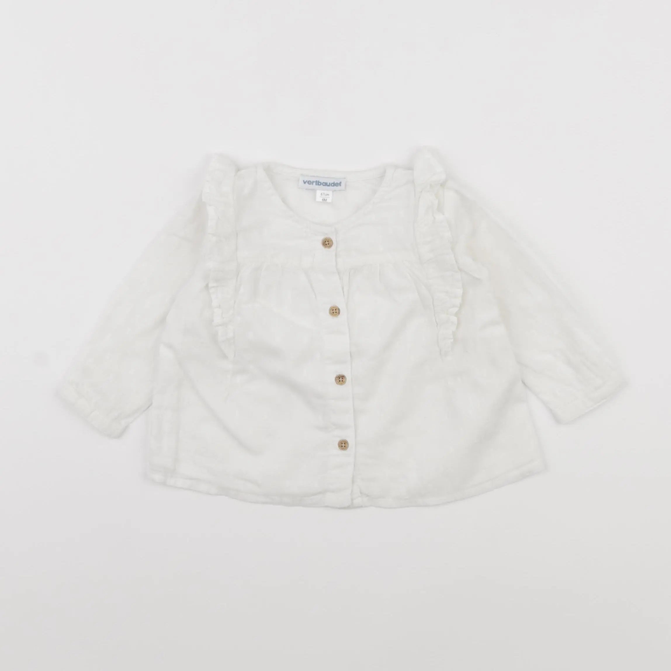 Vertbaudet - blouse blanc - 6 mois