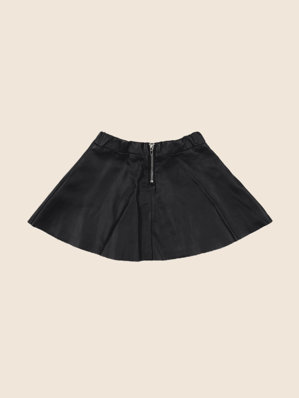 H&M - jupe simili cuir noir - 3/4 ans