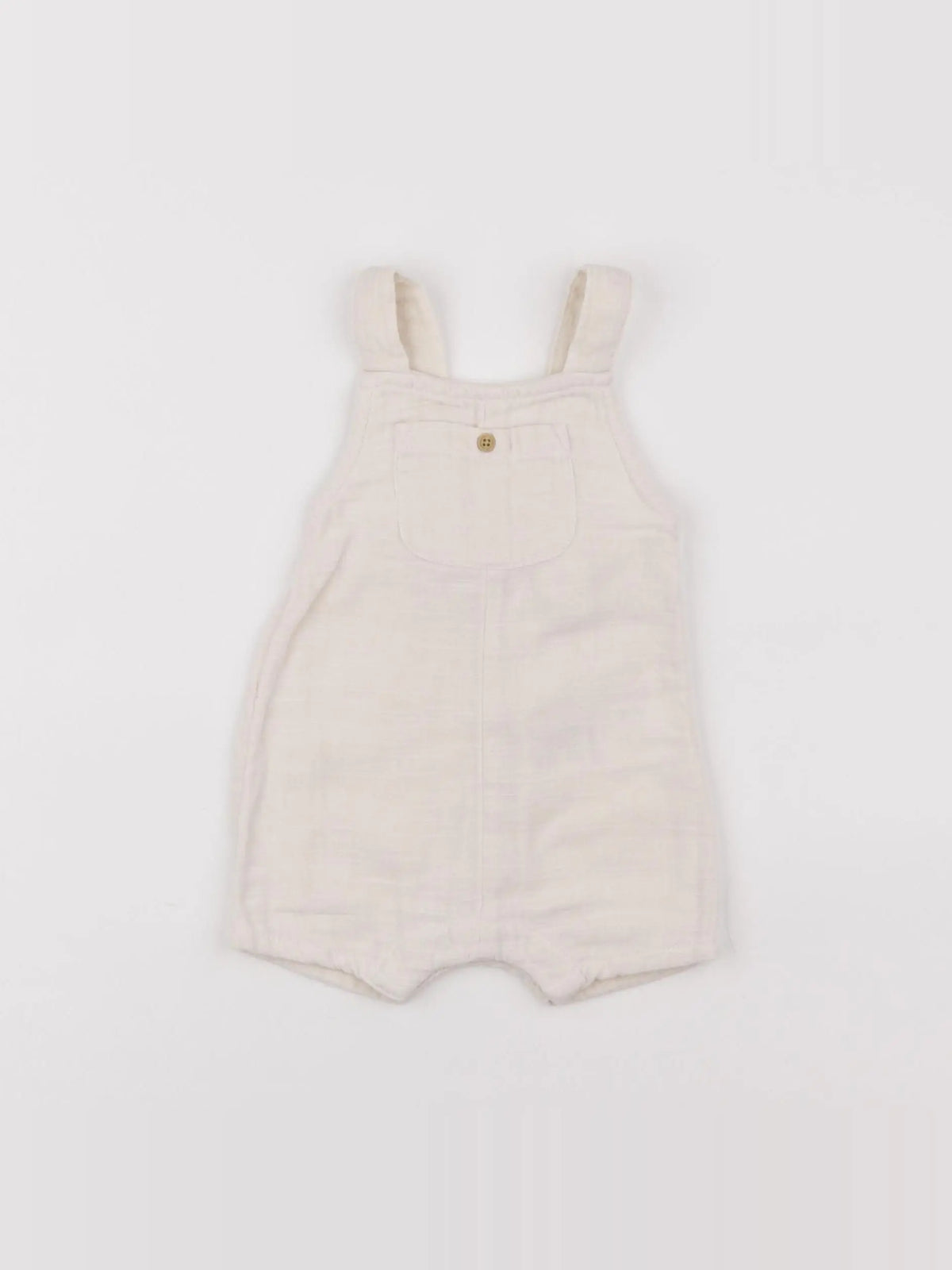 Vertbaudet - salopette beige - 6 mois