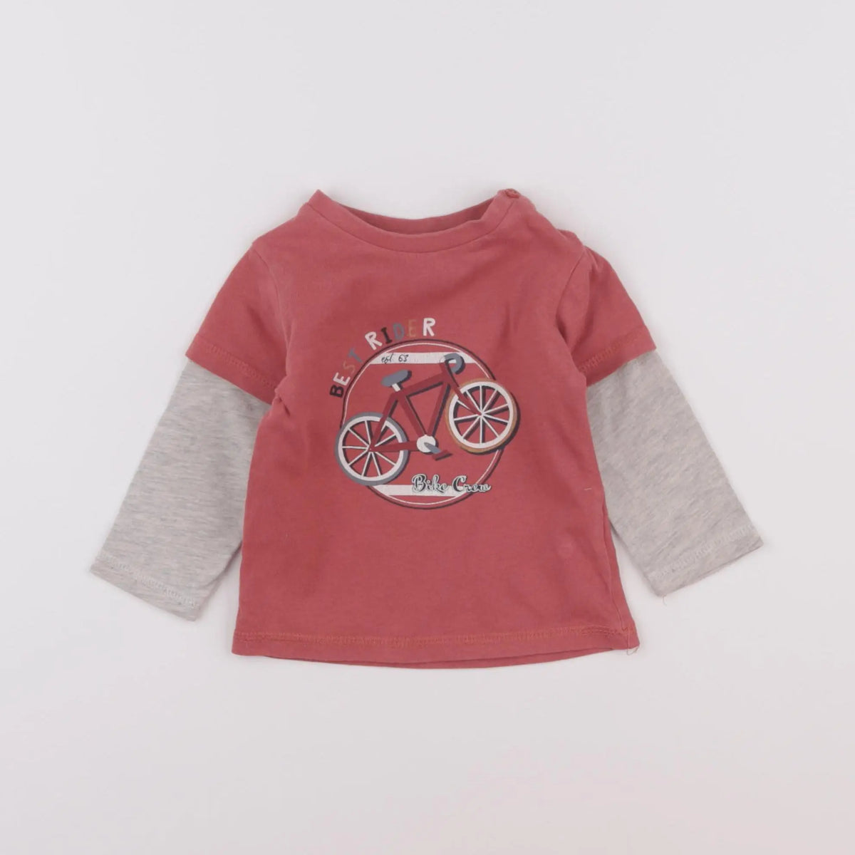 Vertbaudet - tee-shirt rouge - 6 mois