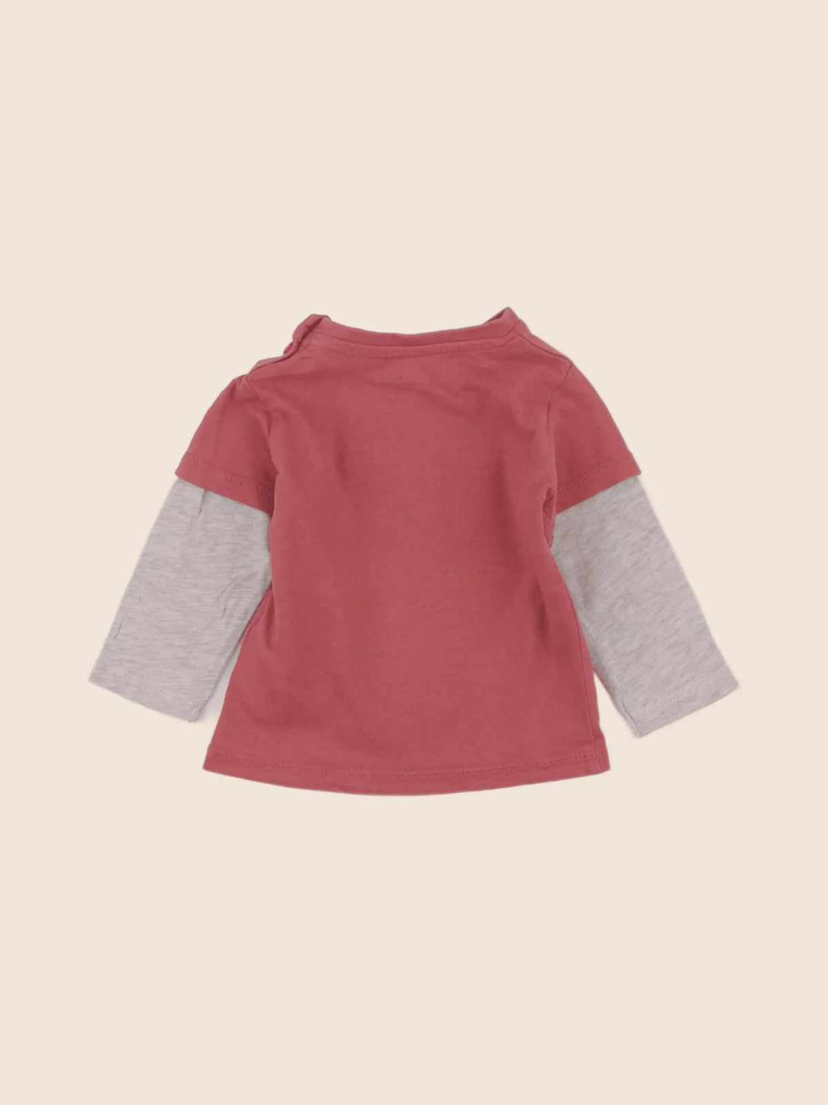 Vertbaudet - tee-shirt rouge - 6 mois
