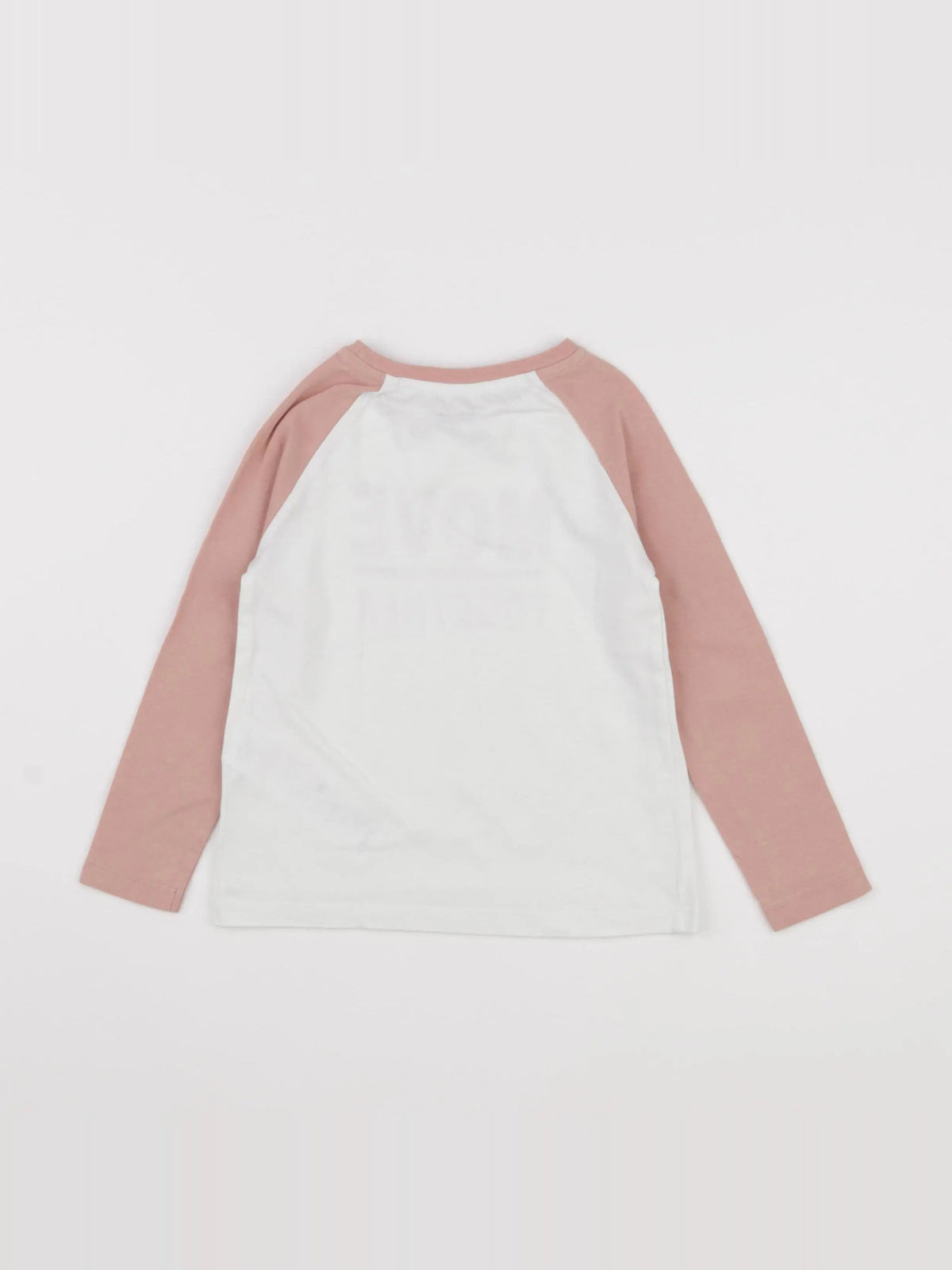 Vertbaudet - tee-shirt blanc, rose - 36 mois