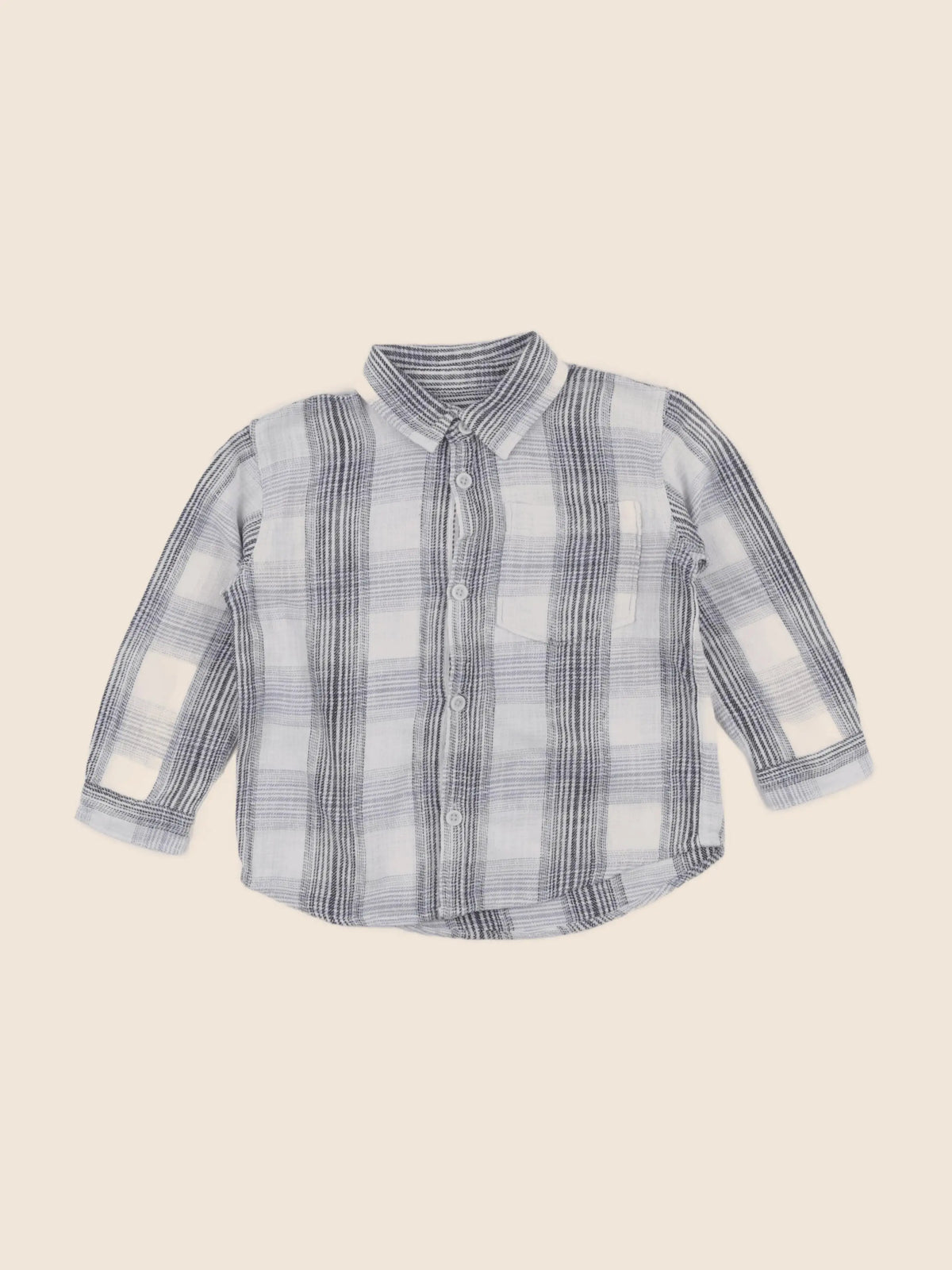 Zara - chemise beige, bleu - 3 ans