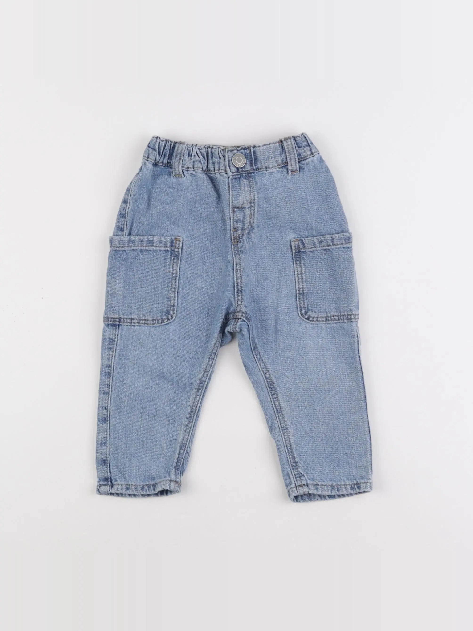 H&M - jean bleu - 9/12 mois