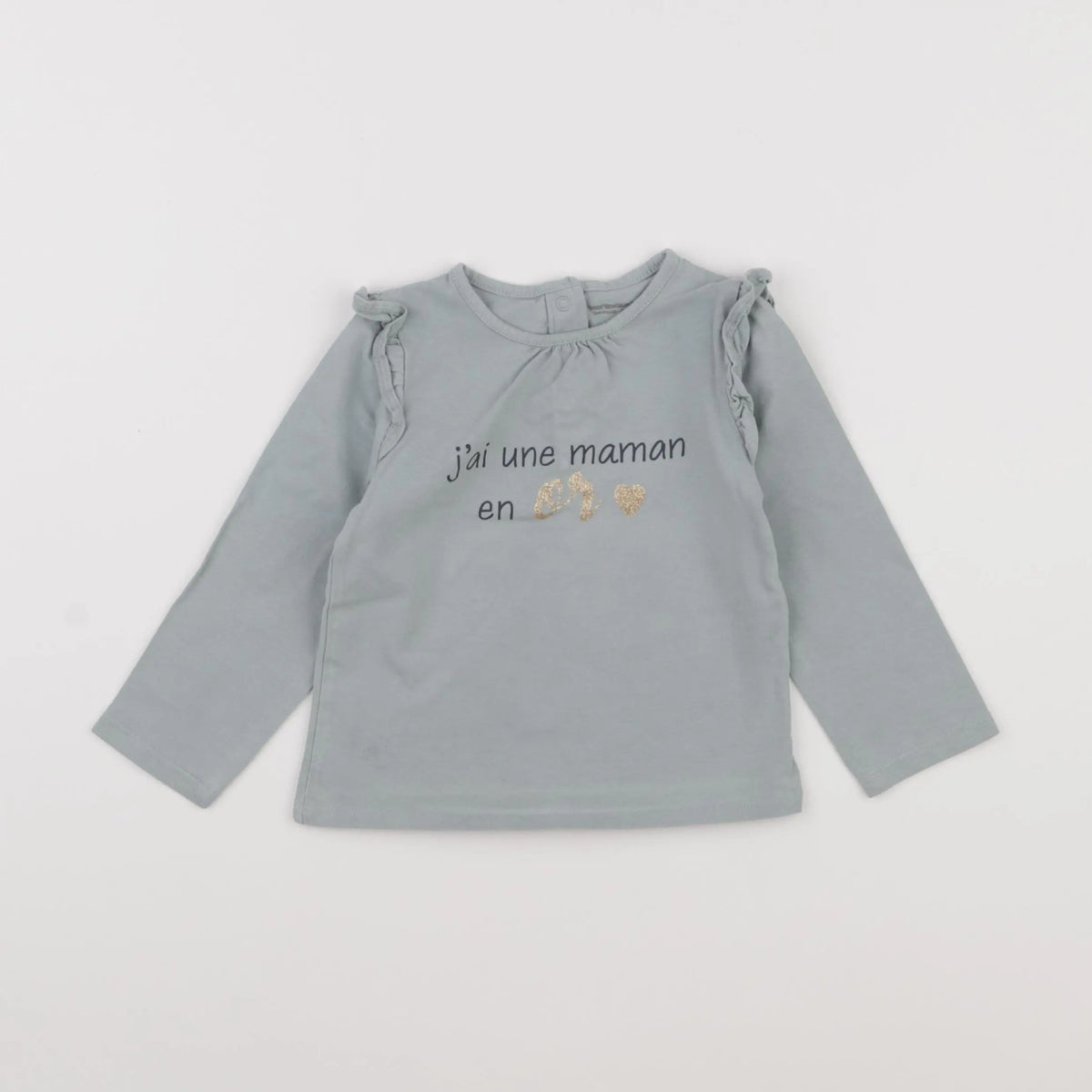 Vertbaudet - tee-shirt vert - 2 ans