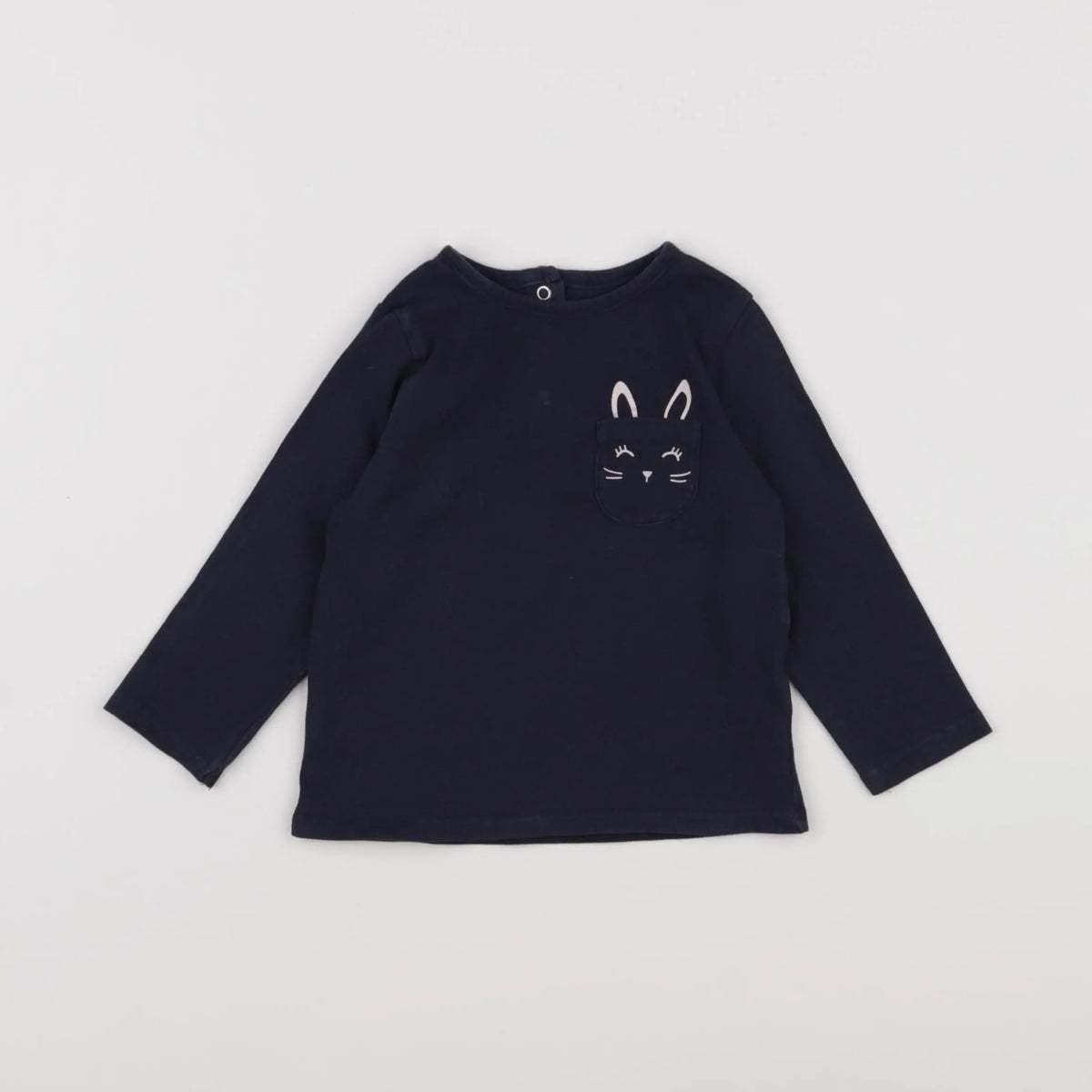 Vertbaudet - tee-shirt bleu - 12 mois