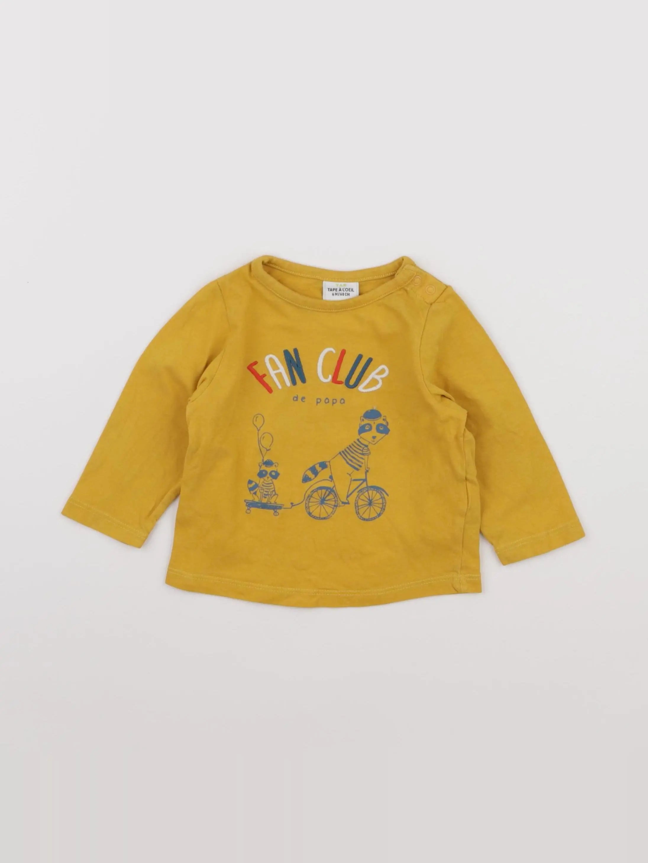 Tape à l'oeil - tee-shirt jaune - 6 mois