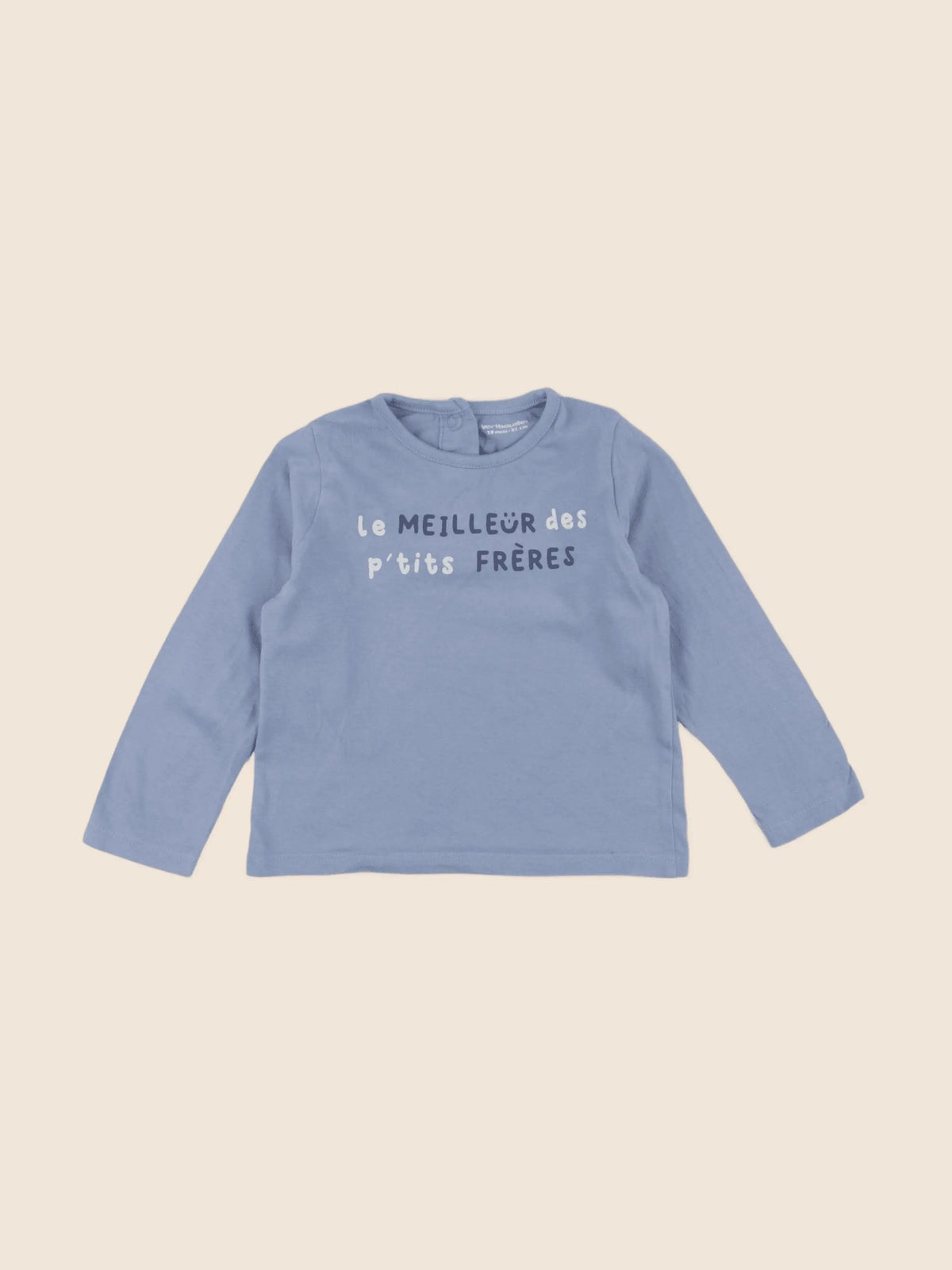 Vertbaudet - tee-shirt bleu - 18 mois
