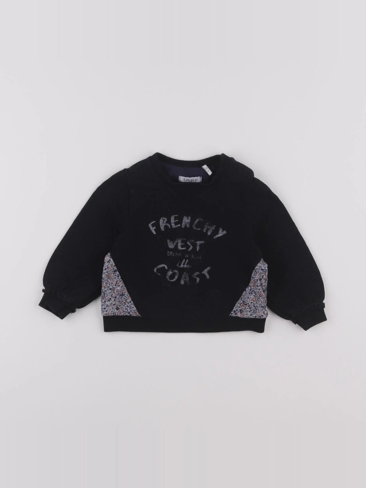 IKKS - sweat bleu - 12 mois