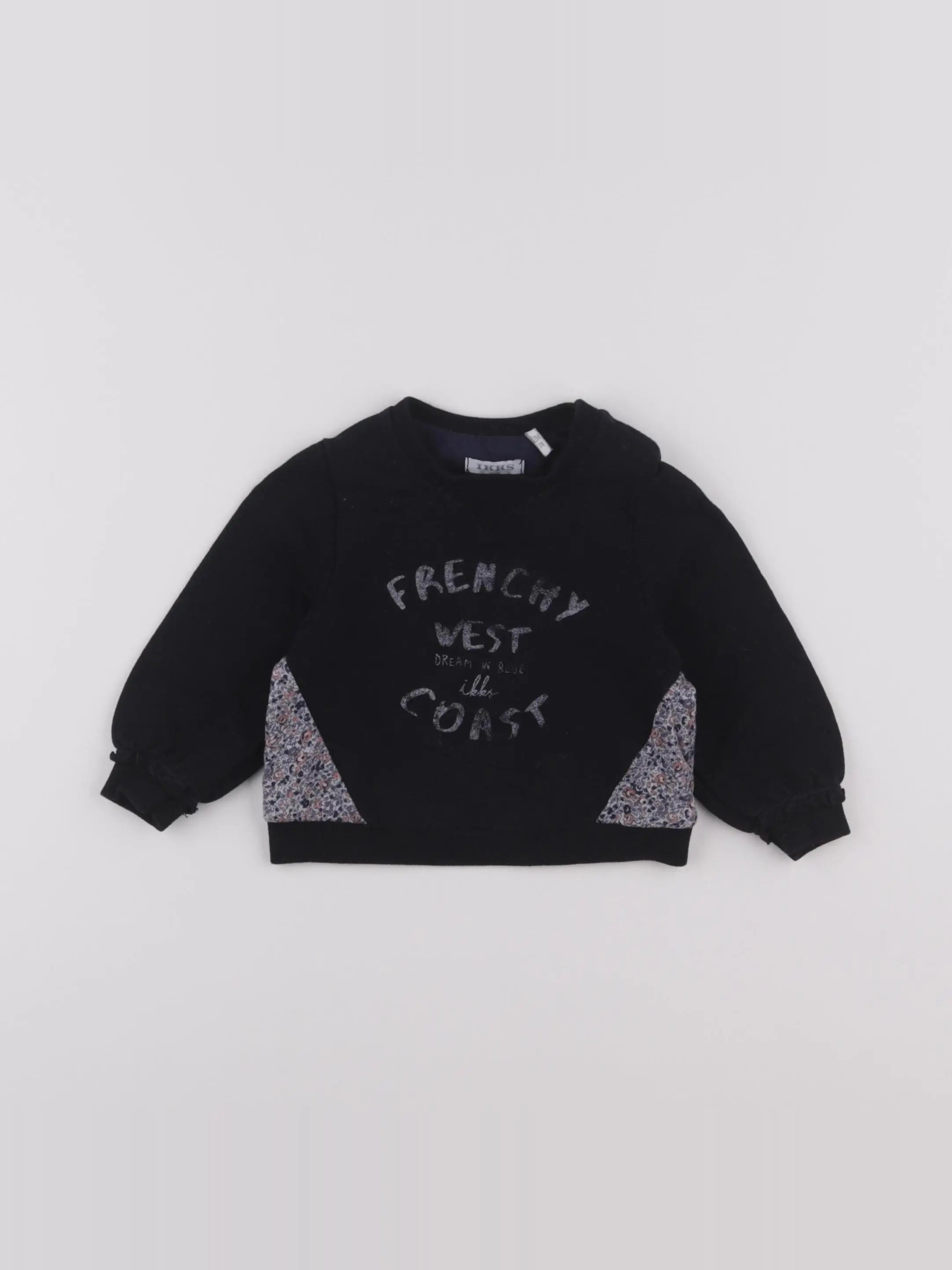 IKKS - sweat bleu - 12 mois