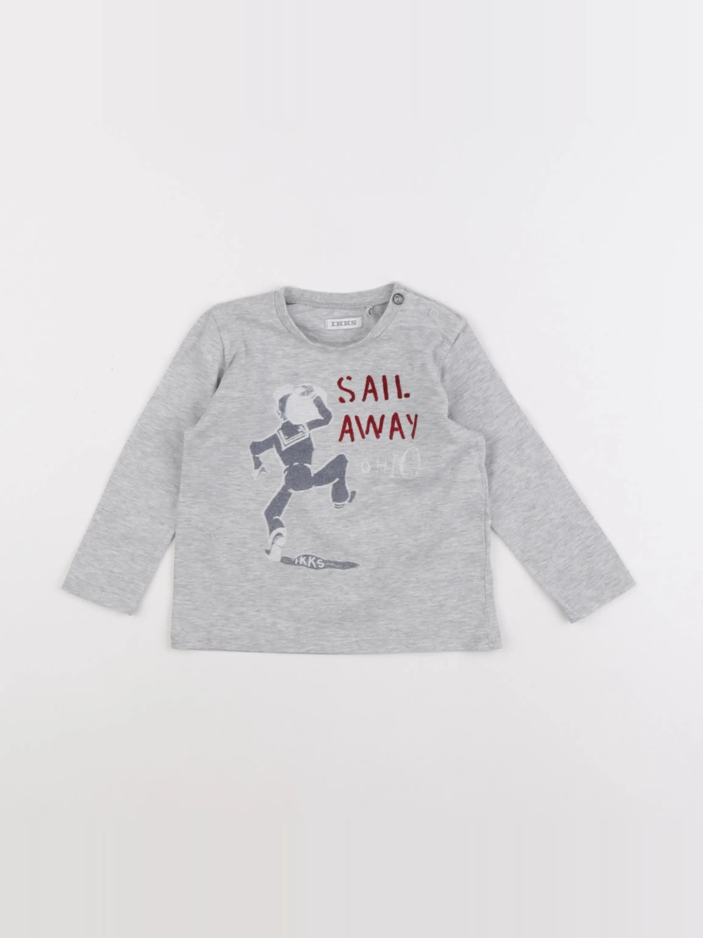 IKKS - tee-shirt gris - 18 mois