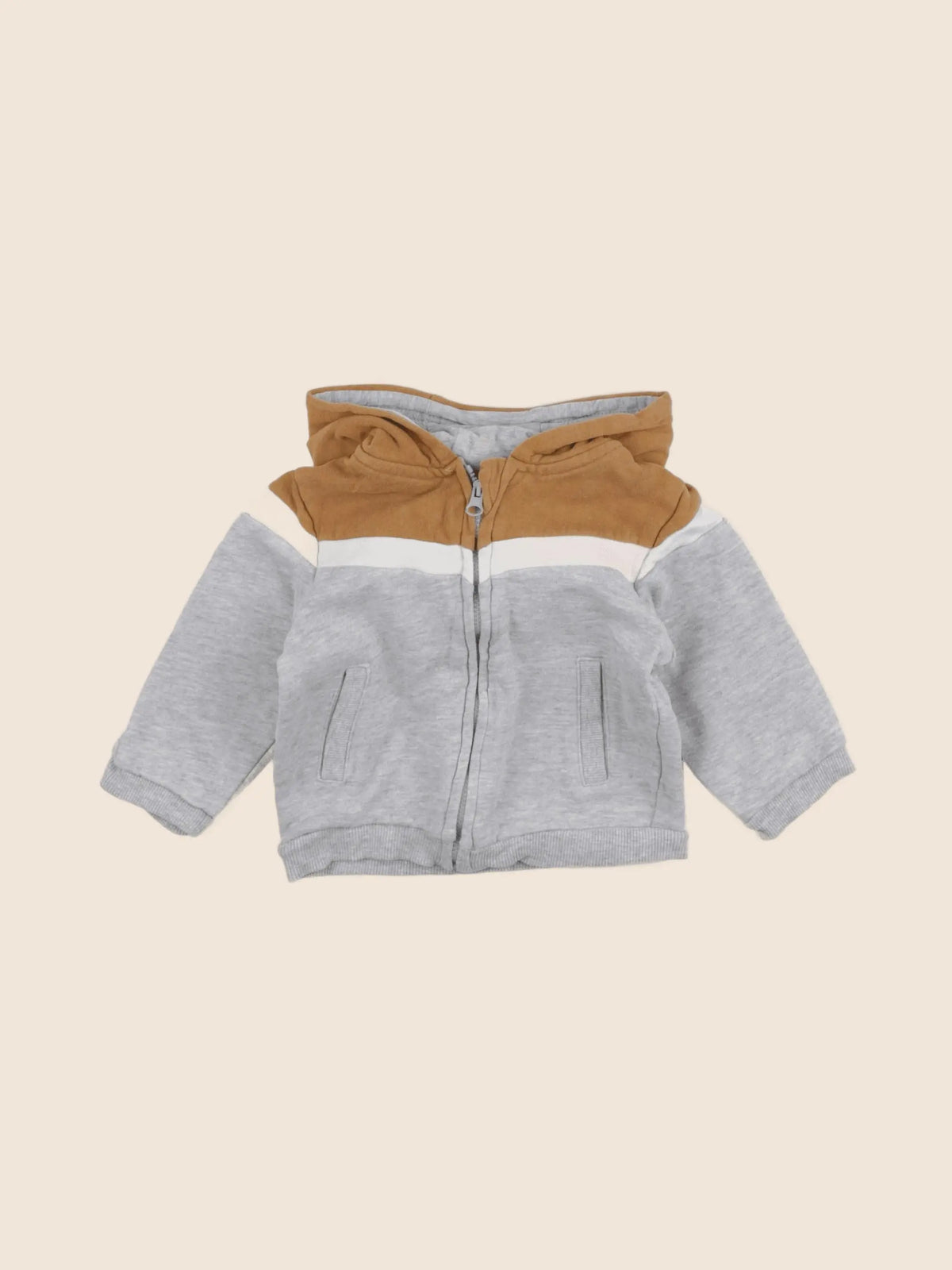 Vertbaudet - sweat gris - 12 mois