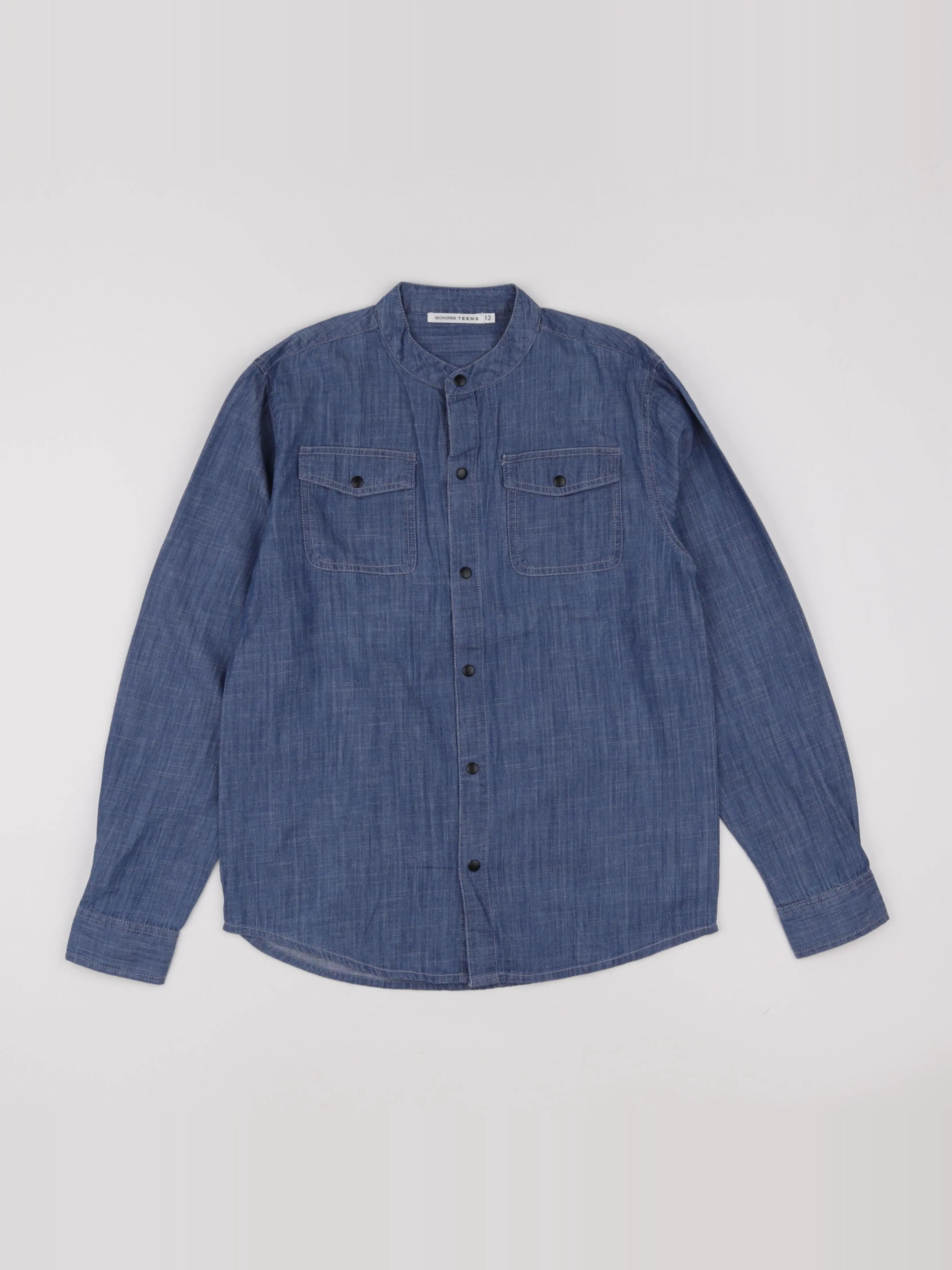 Monoprix - chemise bleu - 12 ans