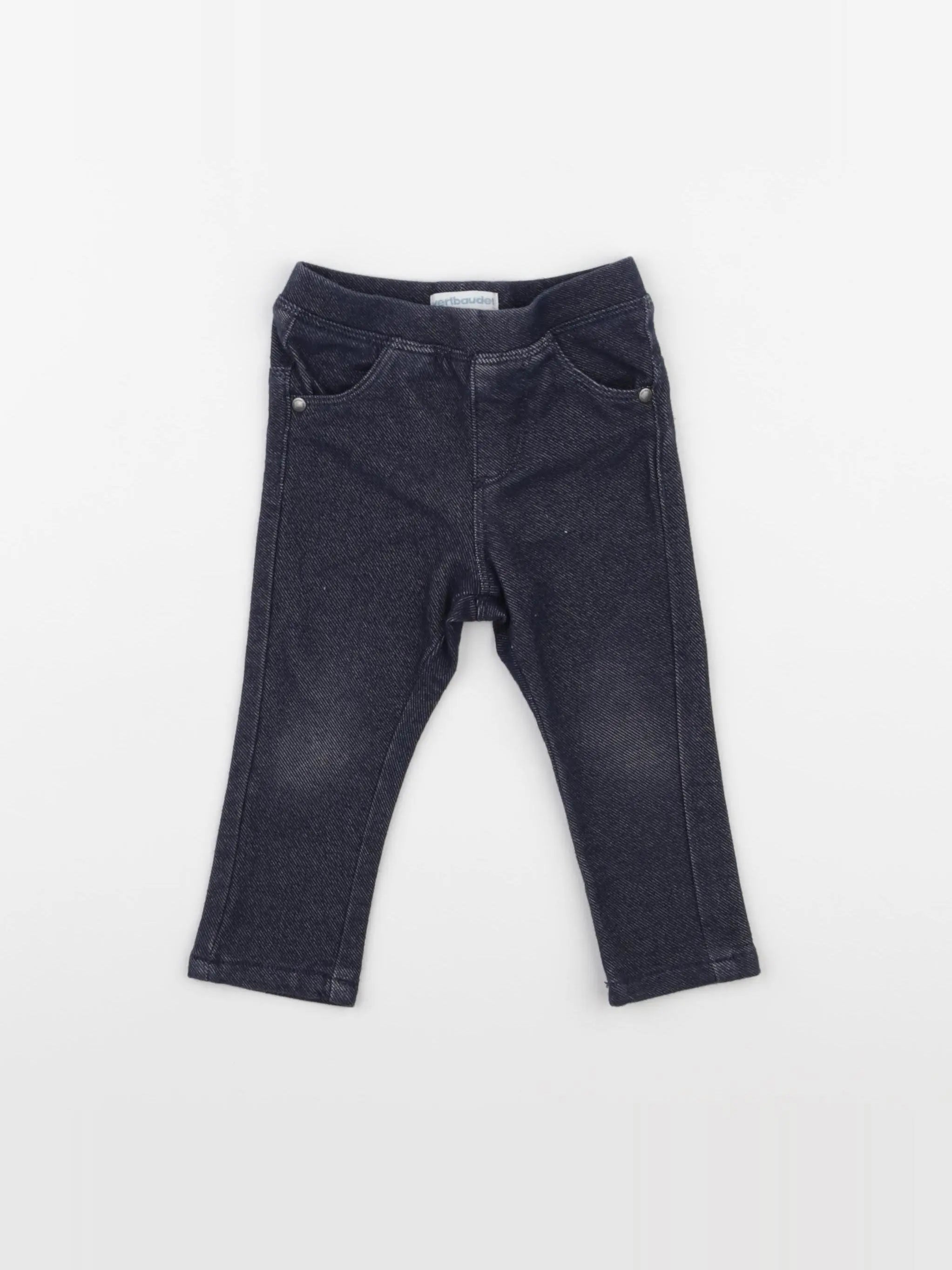 Vertbaudet - jegging bleu - 9 mois